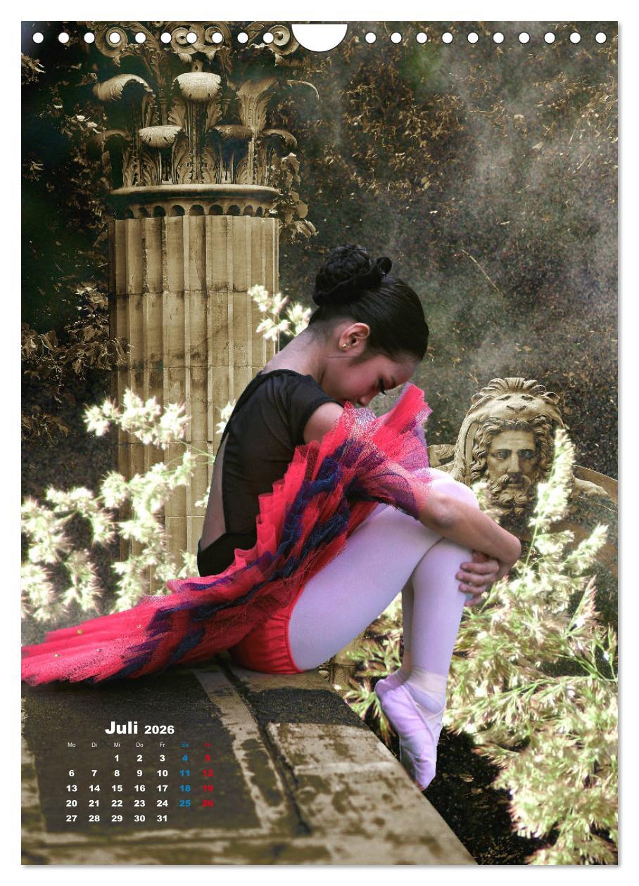 Beispielinhalt (Bild) Ballerinen - Anmut, Eleganz und Leichtigkeit (Wandkalender 2026 DIN A4 hoch), CALVENDO Monatskalender