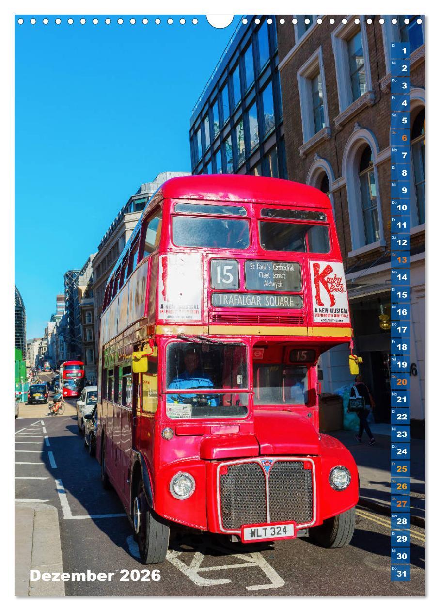Beispielinhalt (Bild) London ist eine Reise wert (Wandkalender 2026 DIN A3 hoch), CALVENDO Monatskalender