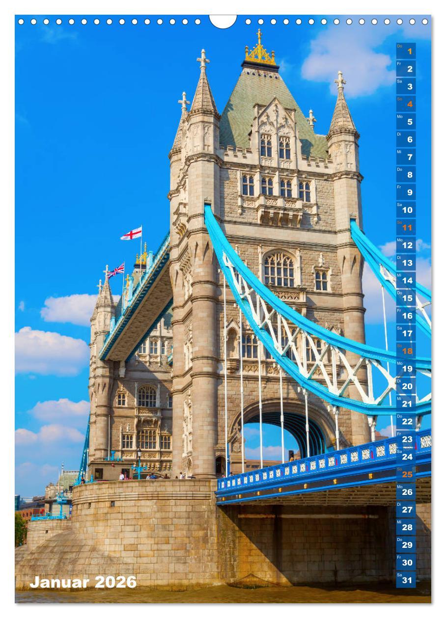 Beispielinhalt (Bild) London ist eine Reise wert (Wandkalender 2026 DIN A3 hoch), CALVENDO Monatskalender