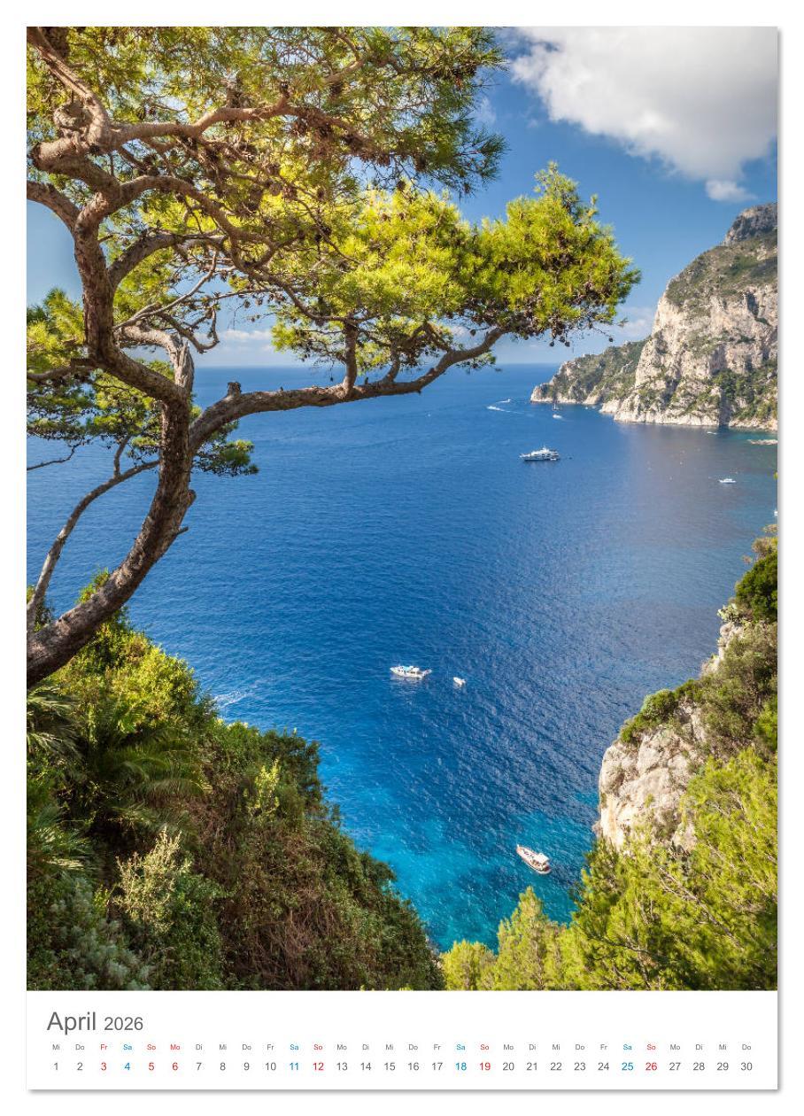 Beispielinhalt (Bild) Lass uns träumen vom Süden (Wandkalender 2026 DIN A3 hoch), CALVENDO Monatskalender