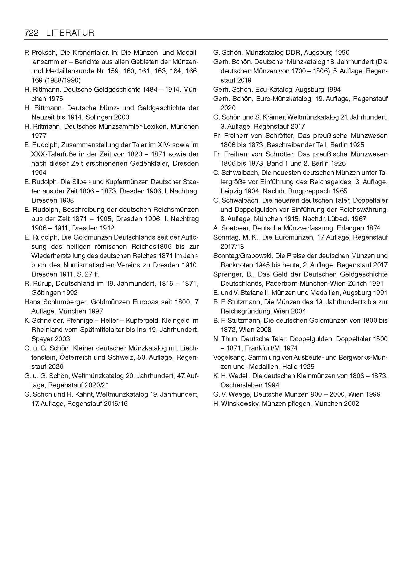 Beispielinhalt (Bild) Großer deutscher Münzkatalog