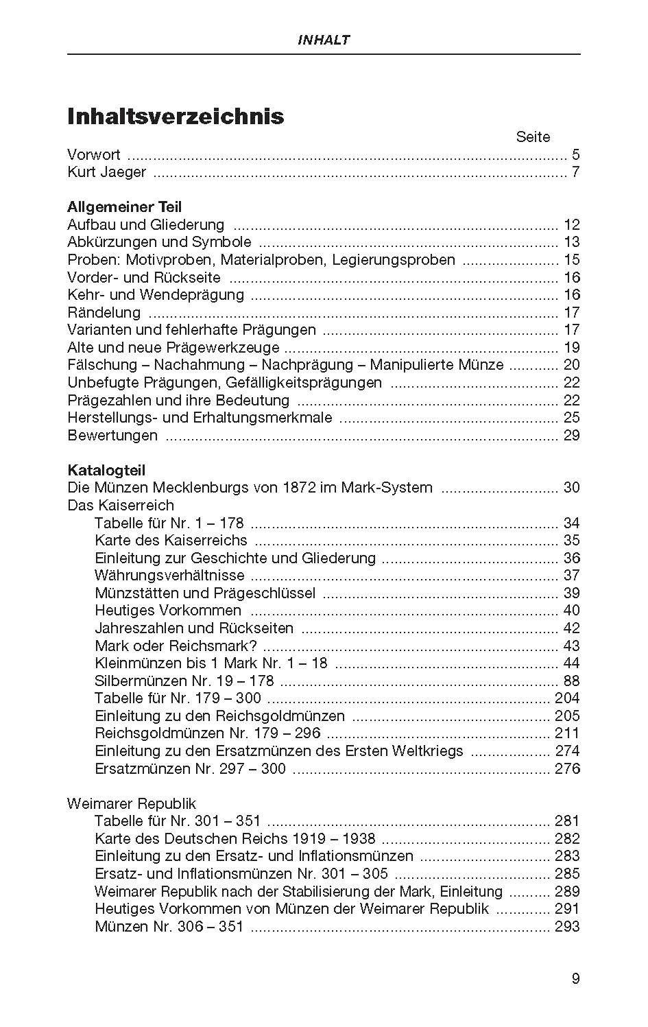 Beispielinhalt (Bild) Die deutschen Münzen seit 1871