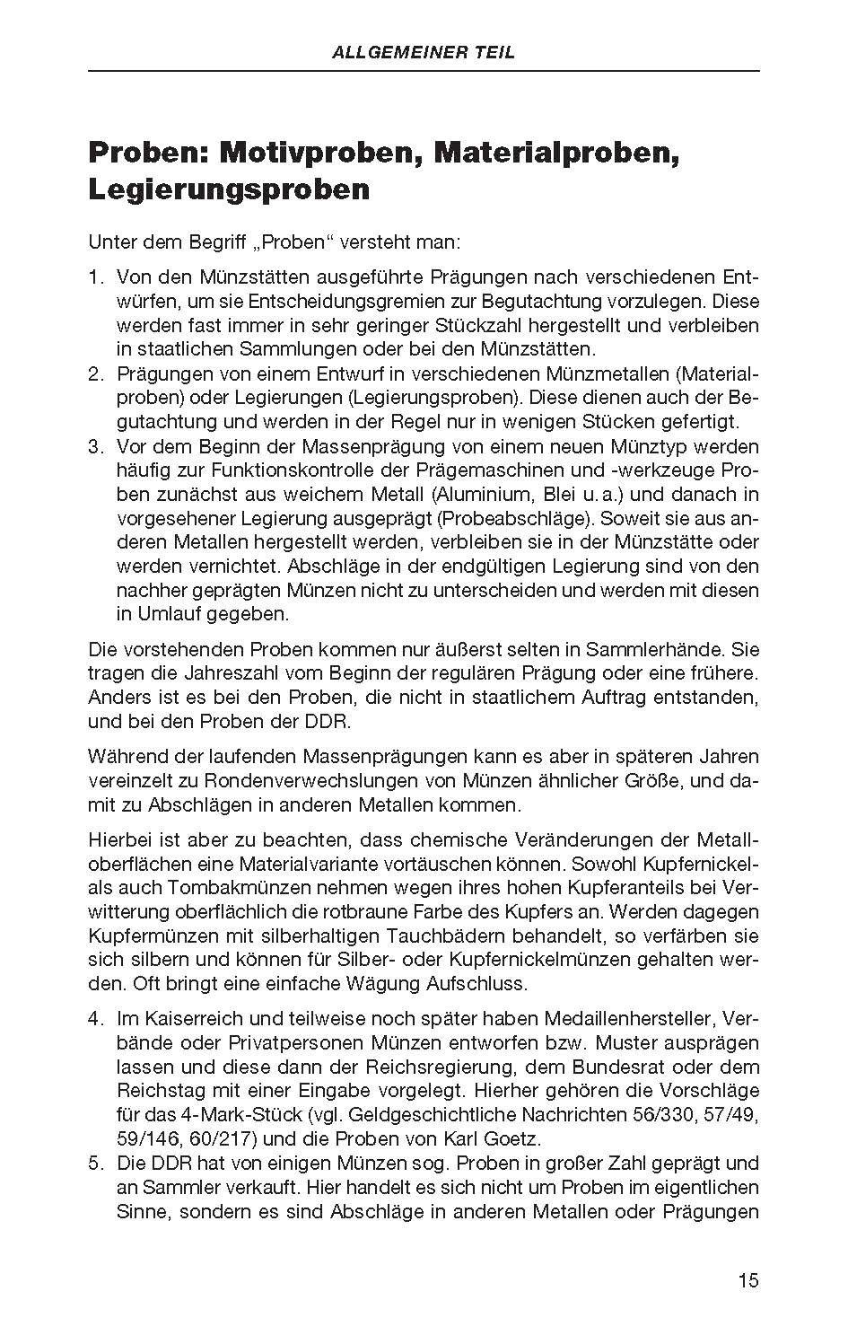 Beispielinhalt (Bild) Die deutschen Münzen seit 1871
