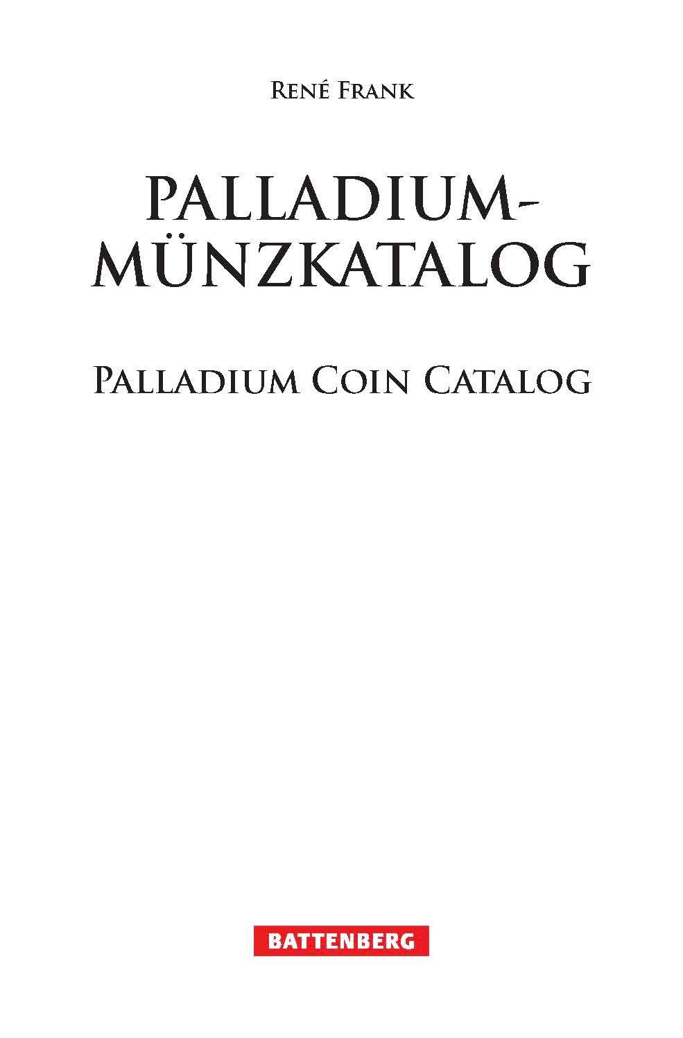Beispielinhalt (Bild) Palladium-Münzkatalog