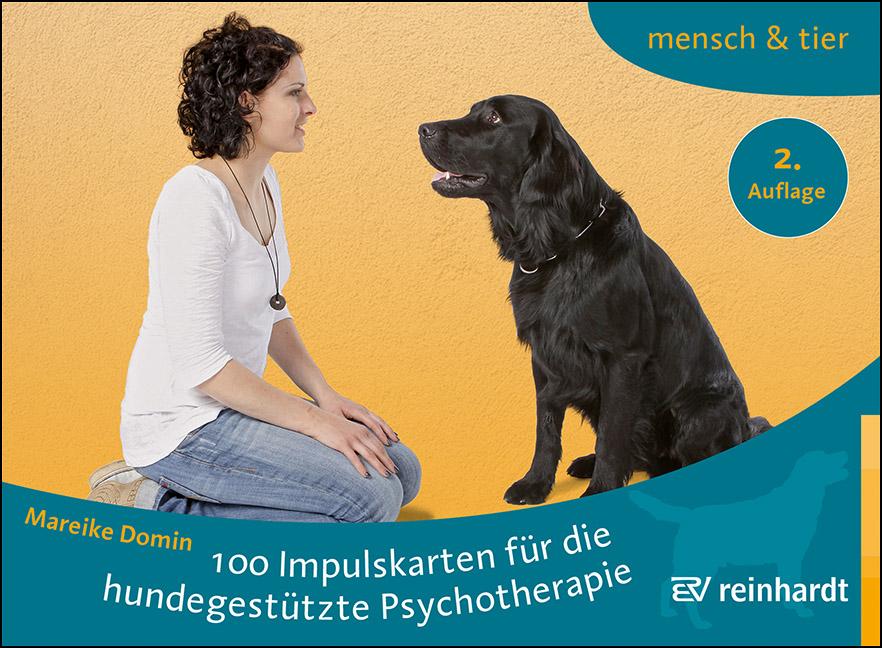 Vorderes Coverbild 100 Impulskarten für die hundegestützte Psychotherapie