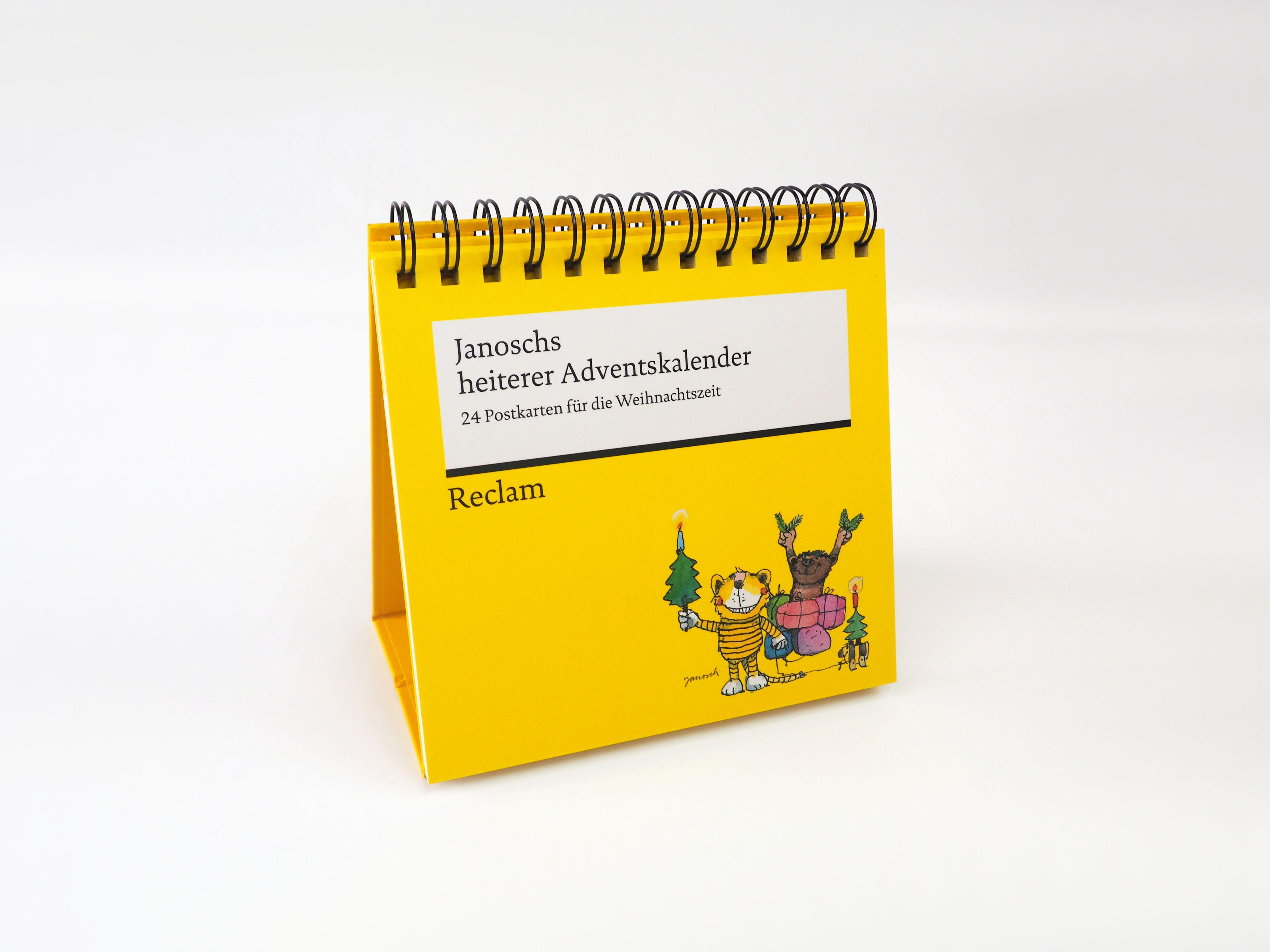 Beispielinhalt (Bild) Janoschs heiterer Adventskalender. 24 Postkarten für die Weihnachtszeit (Advents-Postkartenaufsteller)