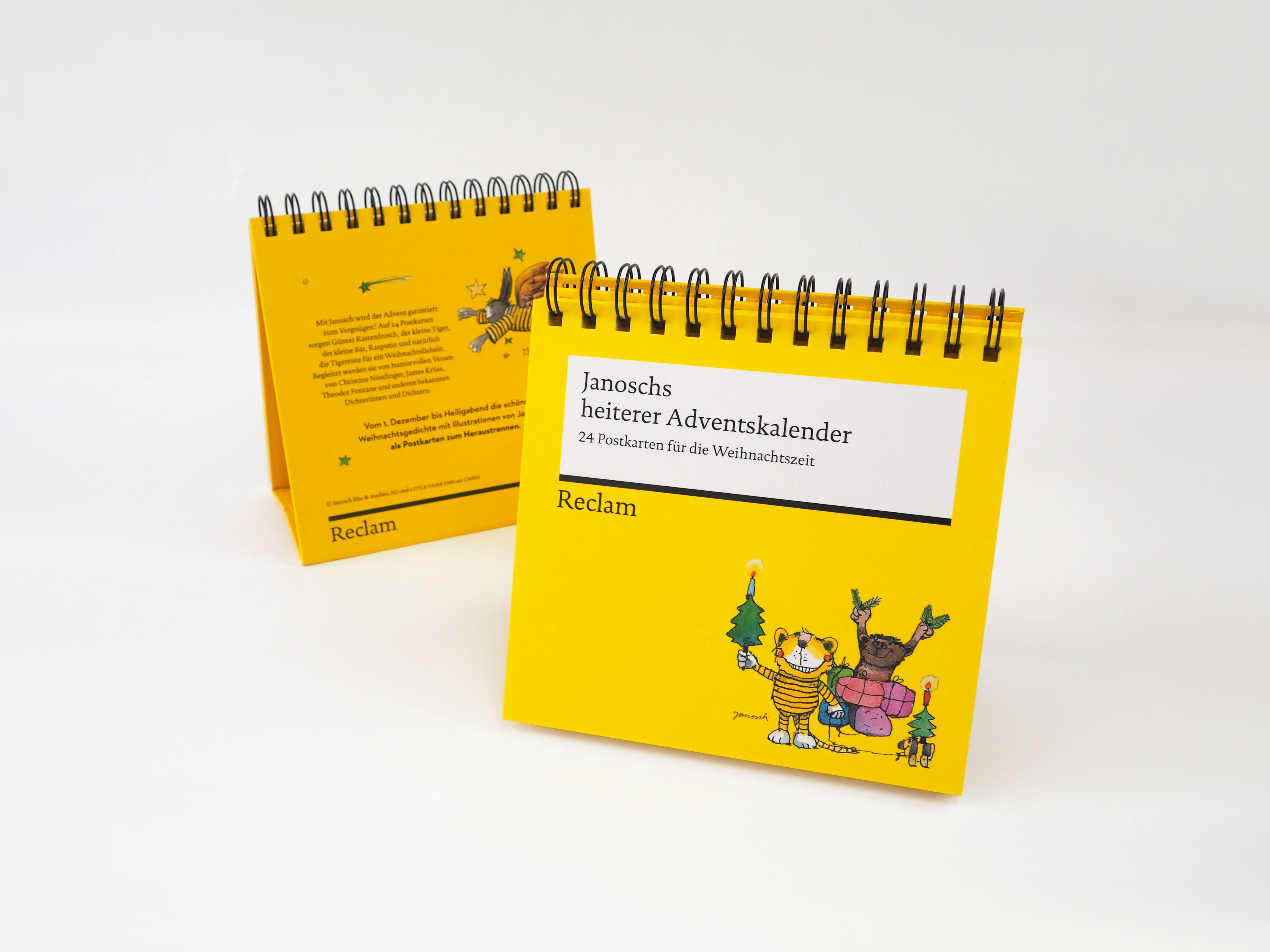 Beispielinhalt (Bild) Janoschs heiterer Adventskalender. 24 Postkarten für die Weihnachtszeit (Advents-Postkartenaufsteller)