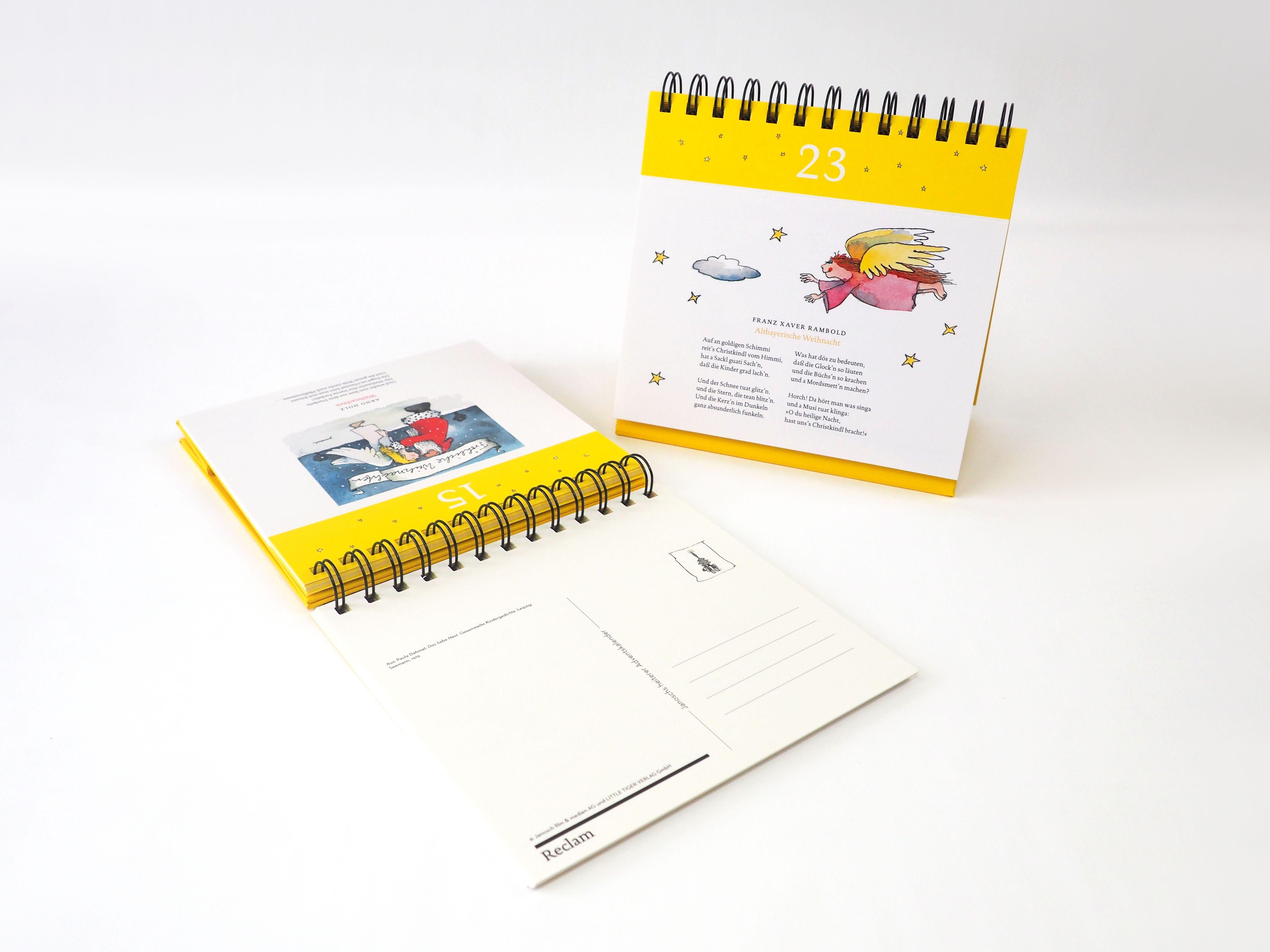 Beispielinhalt (Bild) Janoschs heiterer Adventskalender. 24 Postkarten für die Weihnachtszeit (Advents-Postkartenaufsteller)