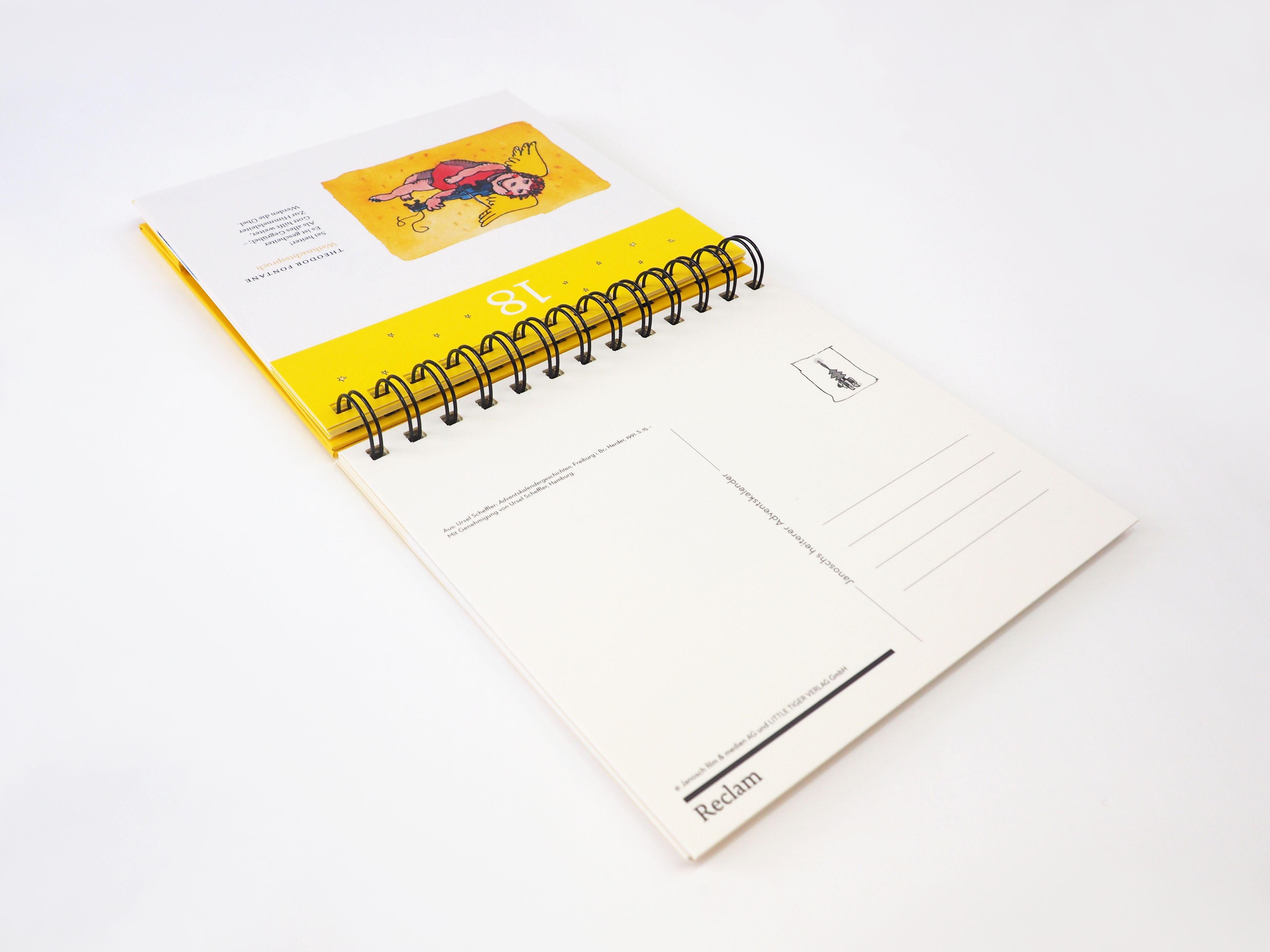 Beispielinhalt (Bild) Janoschs heiterer Adventskalender. 24 Postkarten für die Weihnachtszeit (Advents-Postkartenaufsteller)