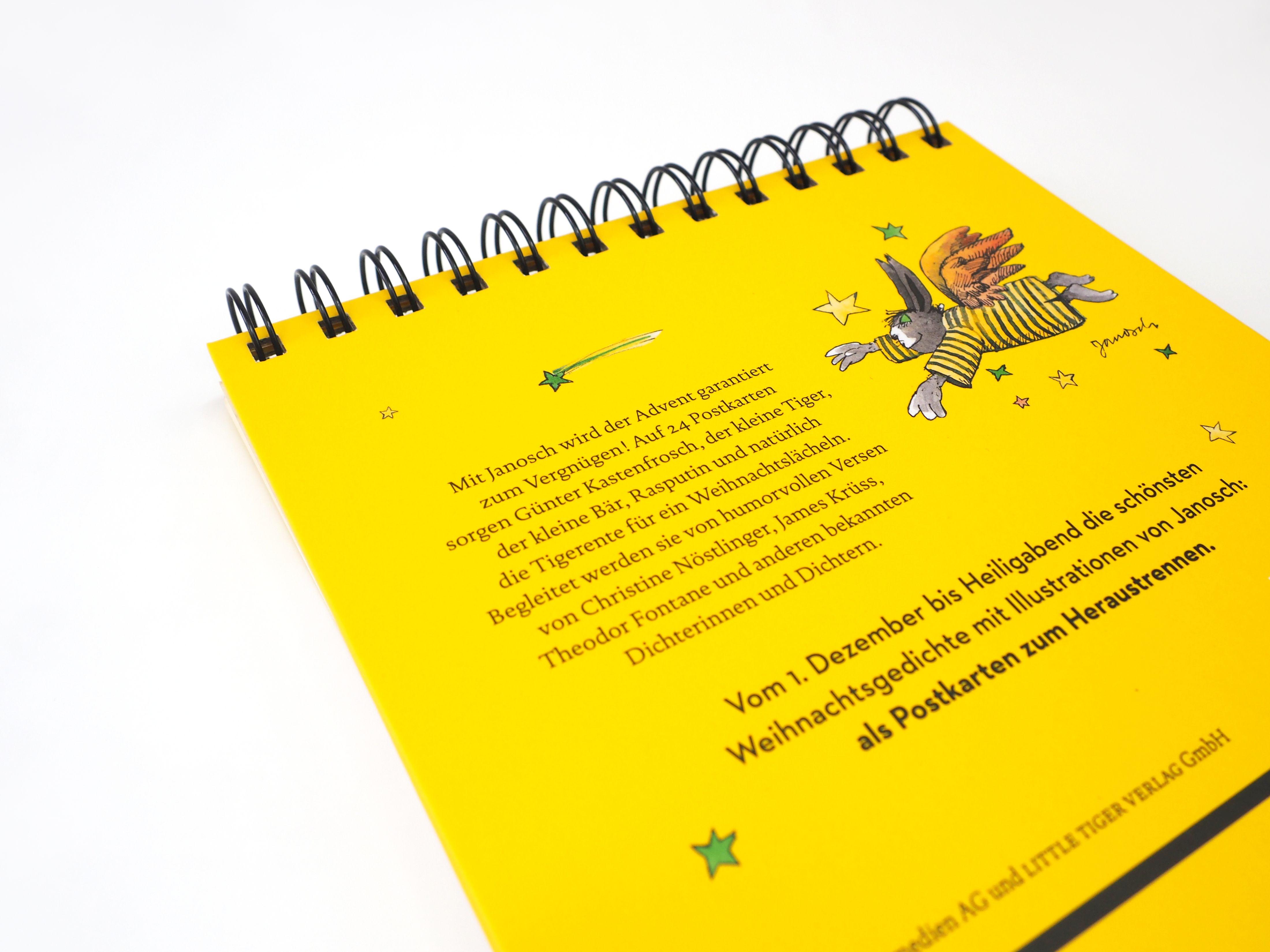 Beispielinhalt (Bild) Janoschs heiterer Adventskalender. 24 Postkarten für die Weihnachtszeit (Advents-Postkartenaufsteller)