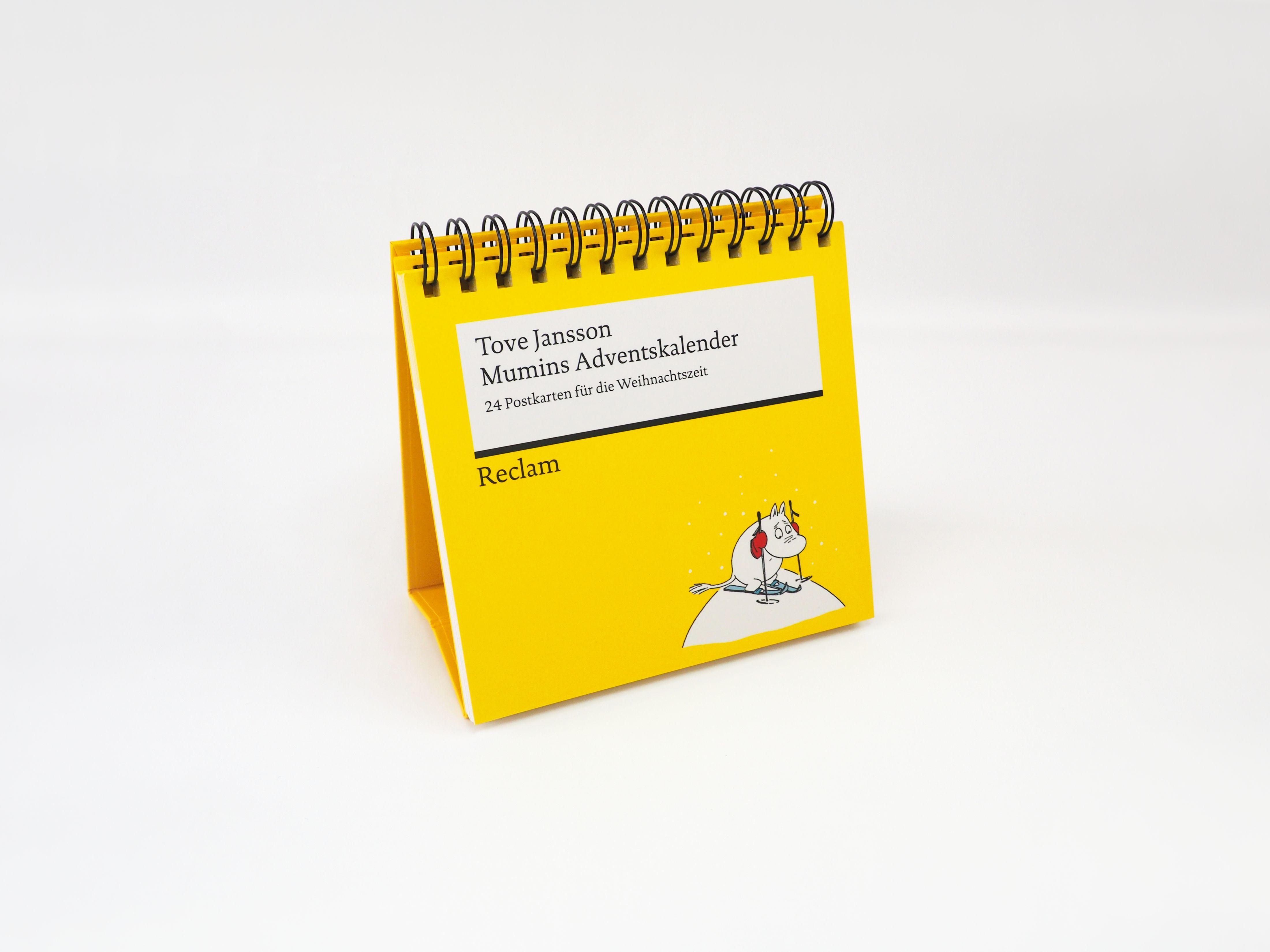 Beispielinhalt (Bild) Mumins Adventskalender. 24 Postkarten für die Weihnachtszeit (Advents-Postkartenaufsteller)