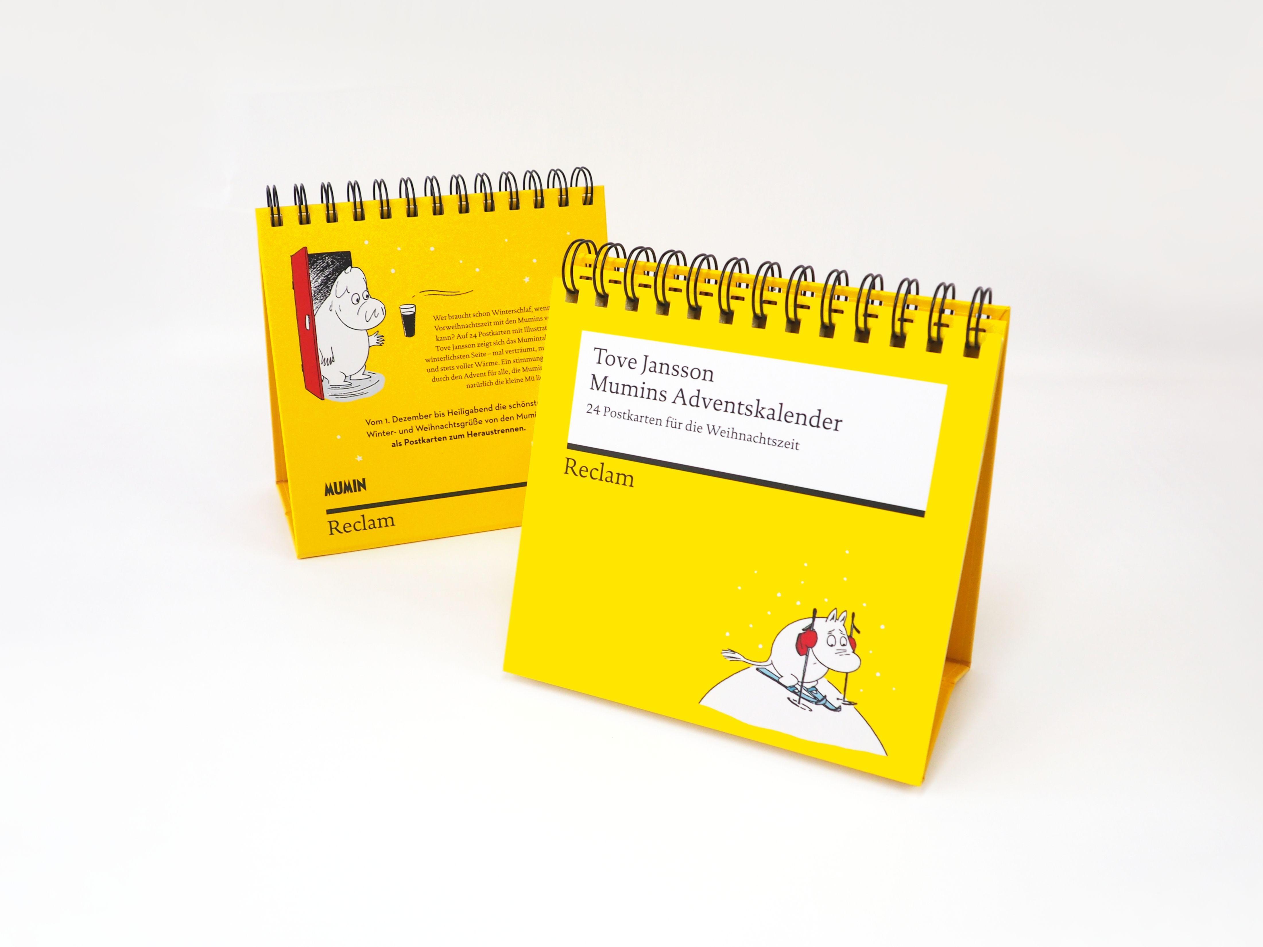 Beispielinhalt (Bild) Mumins Adventskalender. 24 Postkarten für die Weihnachtszeit (Advents-Postkartenaufsteller)