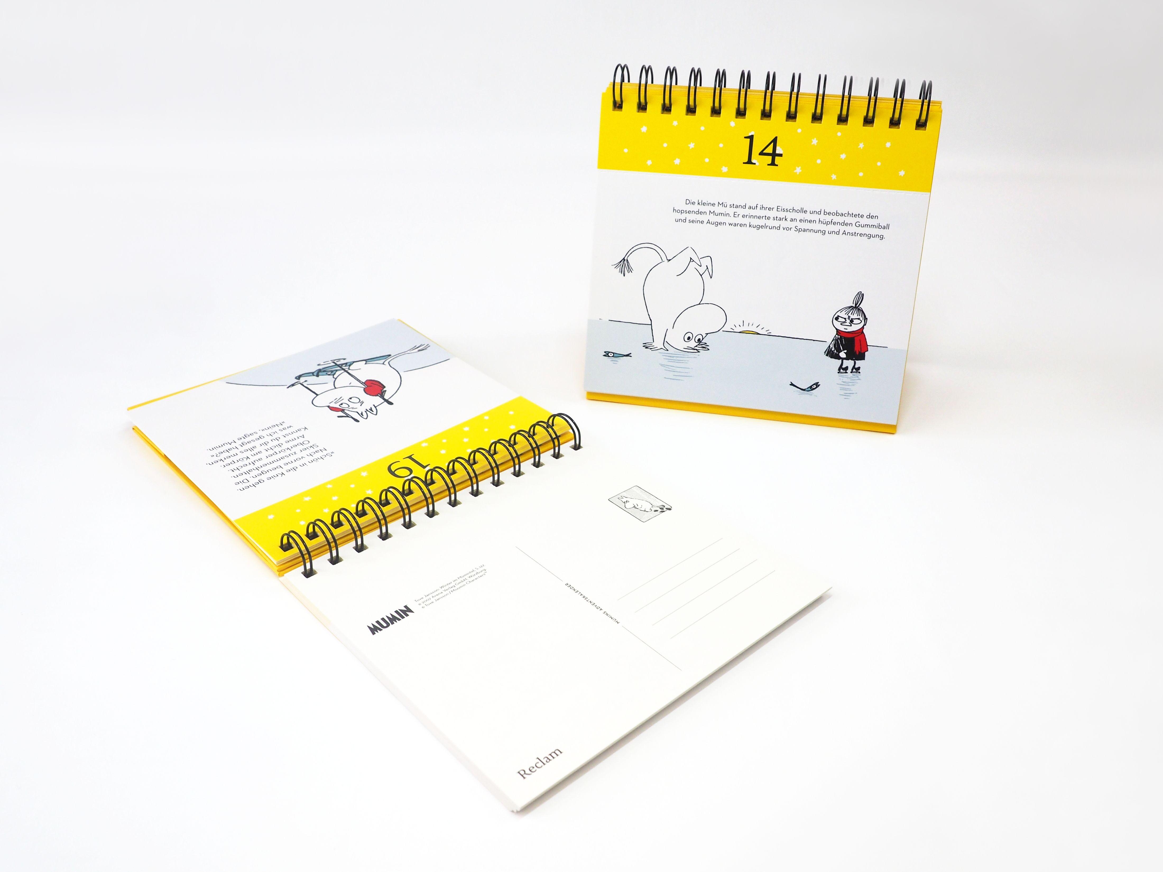 Beispielinhalt (Bild) Mumins Adventskalender. 24 Postkarten für die Weihnachtszeit (Advents-Postkartenaufsteller)