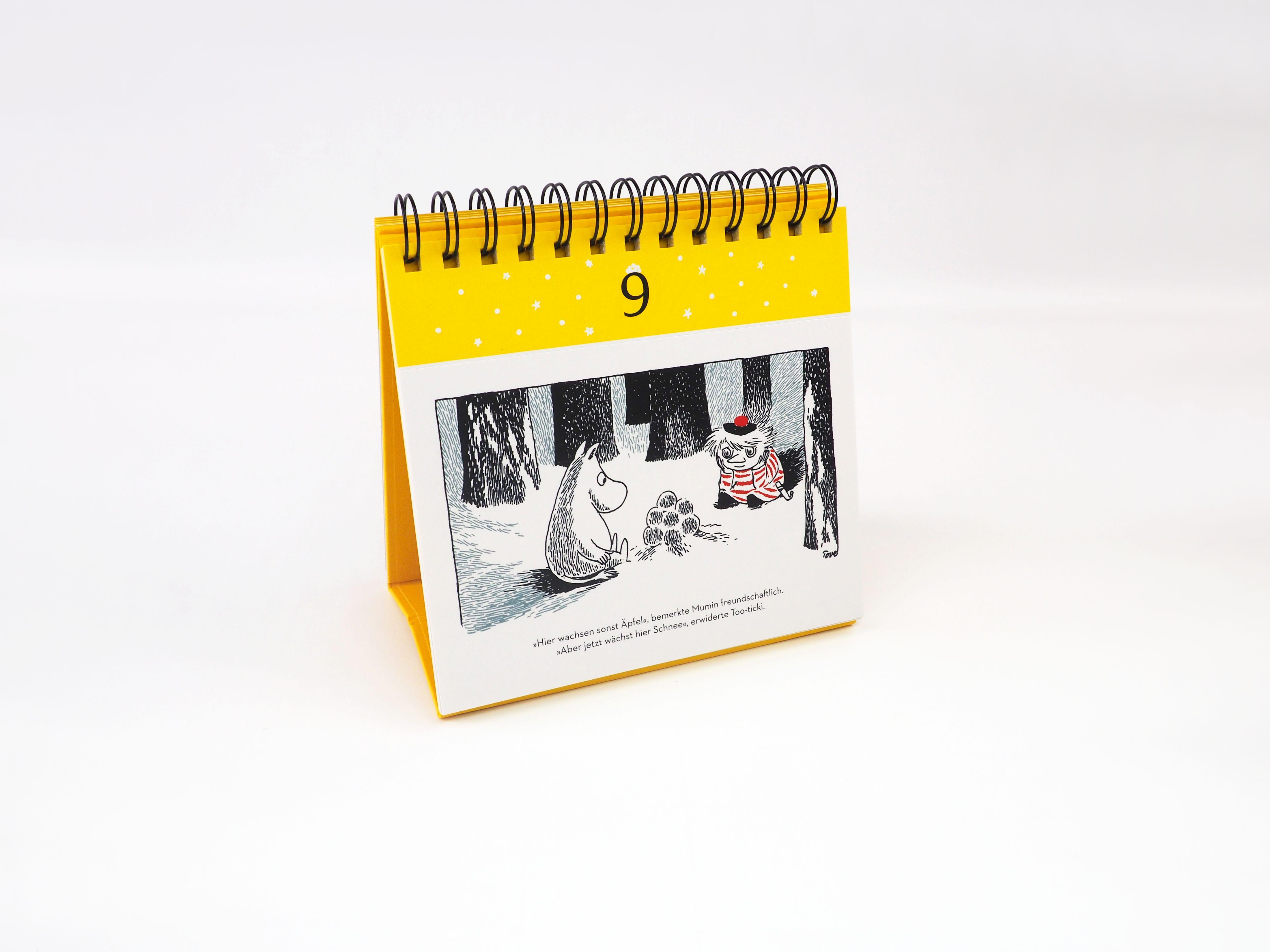 Beispielinhalt (Bild) Mumins Adventskalender. 24 Postkarten für die Weihnachtszeit (Advents-Postkartenaufsteller)