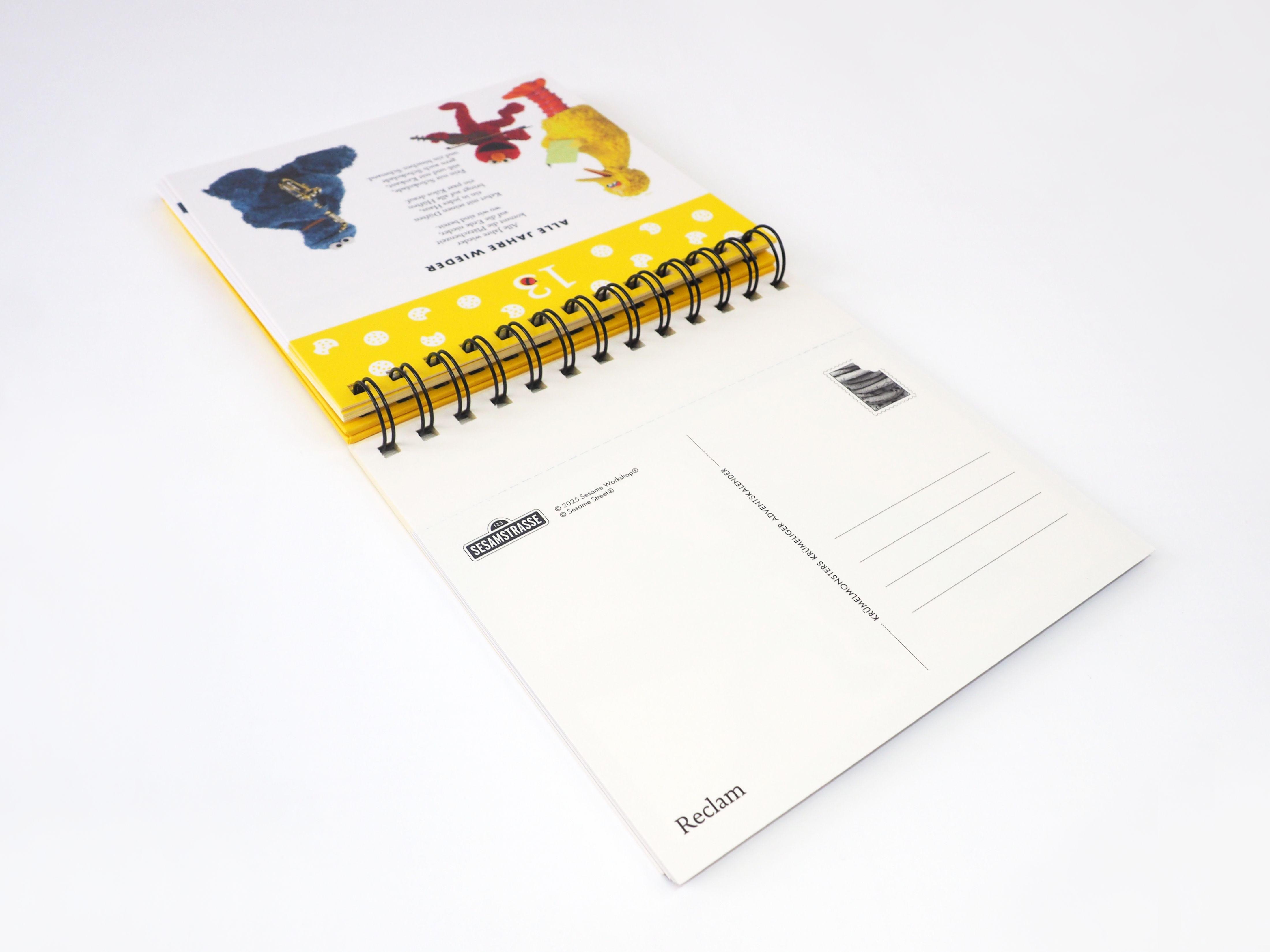 Beispielinhalt (Bild) Krümelmonsters krümeliger Adventskalender. 24 Postkarten für die Weihnachtszeit (Advents-Postkartenaufsteller)