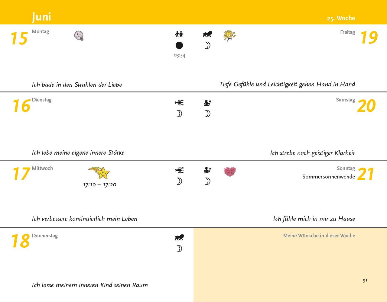 Beispielinhalt (Bild) Wunschkalender 2026