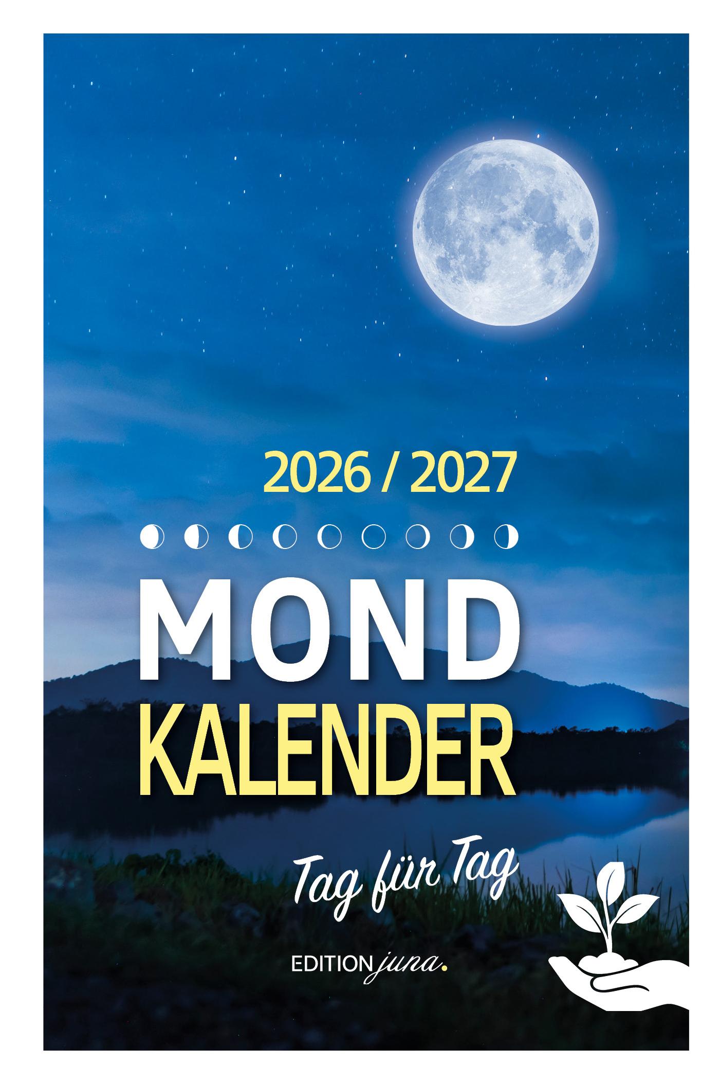 Vorderes Coverbild Mondkalender 2026/2027 Tag für Tag
