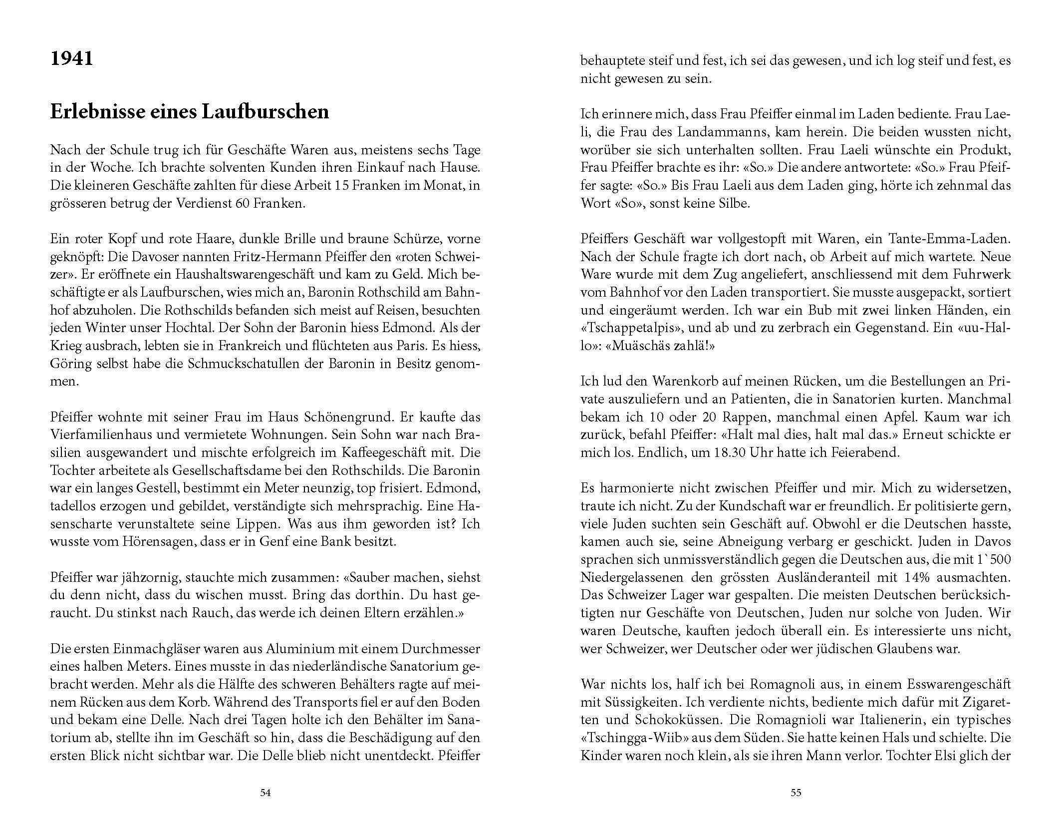 Beispielinhalt (Bild) KleinBerlin. Davos 1939-1945