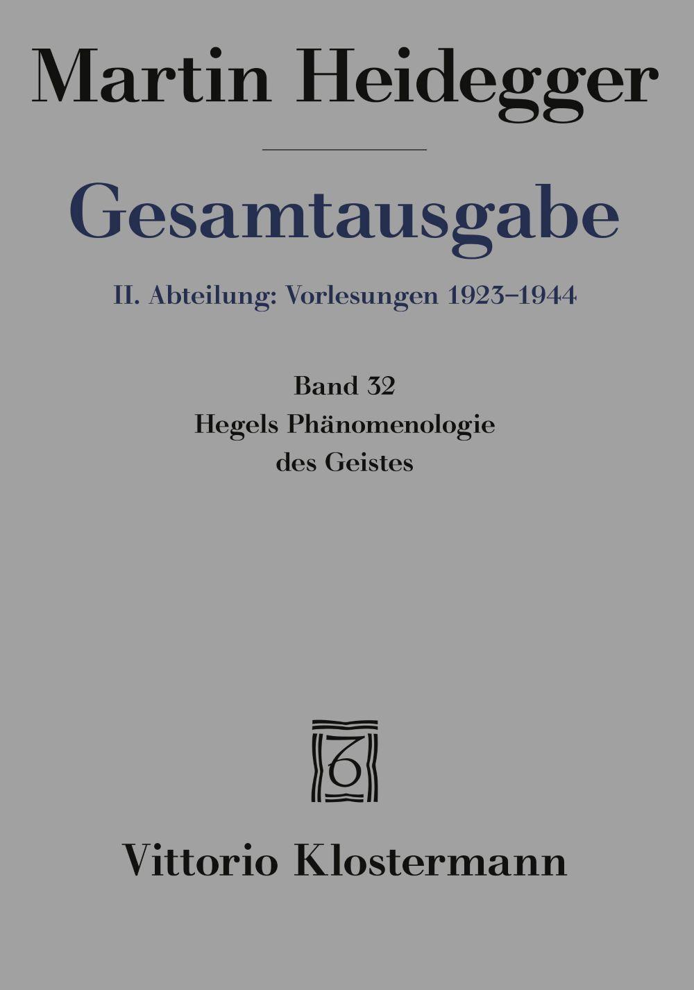 Vorderes Coverbild Hegels Phänomenologie des Geistes