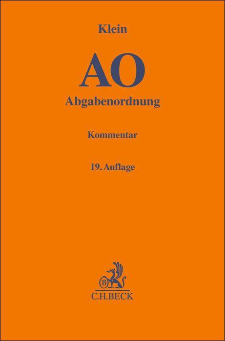 Vorderes Coverbild Abgabenordnung. AO