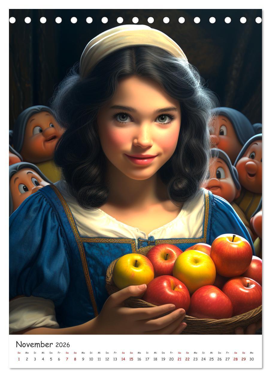 Beispielinhalt (Bild) Deutsche Märchen (Tischkalender 2026 DIN A5 hoch), CALVENDO Monatskalender