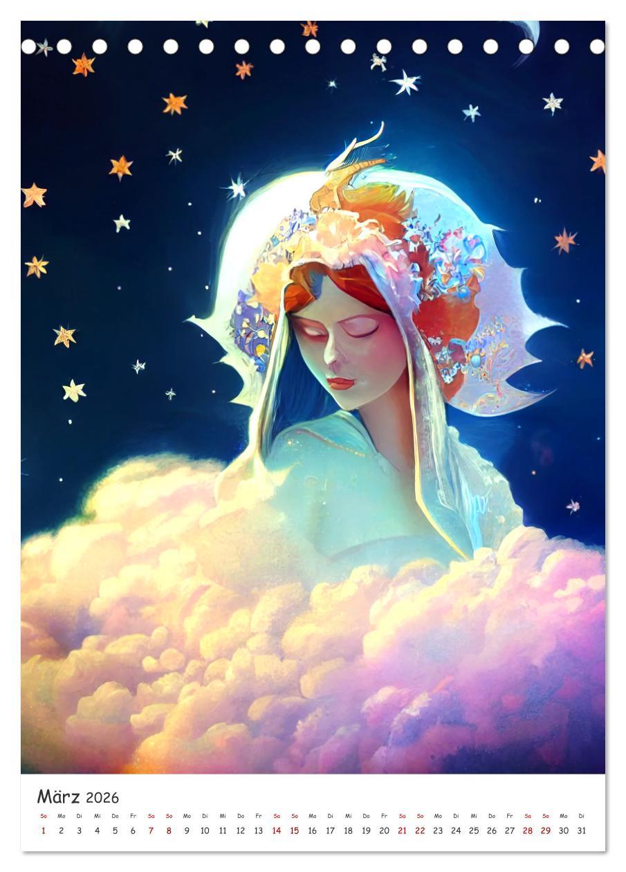Beispielinhalt (Bild) Deutsche Märchen (Tischkalender 2026 DIN A5 hoch), CALVENDO Monatskalender