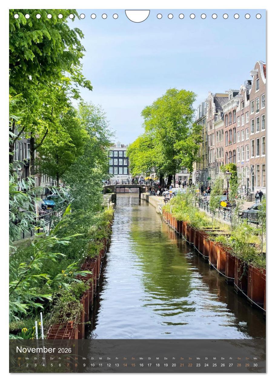 Beispielinhalt (Bild) Schönes Amsterdam (Wandkalender 2026 DIN A4 hoch), CALVENDO Monatskalender