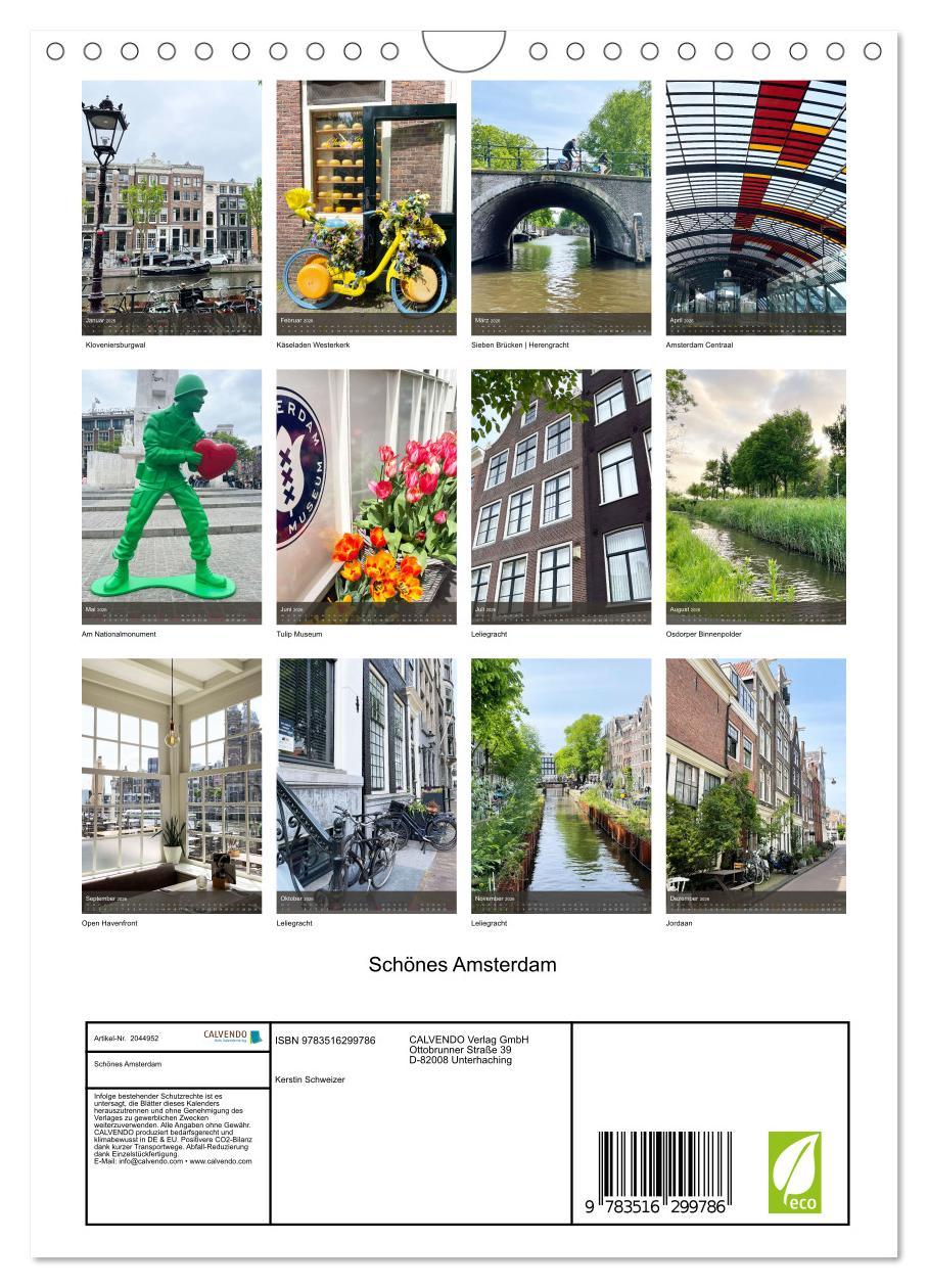 Beispielinhalt (Bild) Schönes Amsterdam (Wandkalender 2026 DIN A4 hoch), CALVENDO Monatskalender