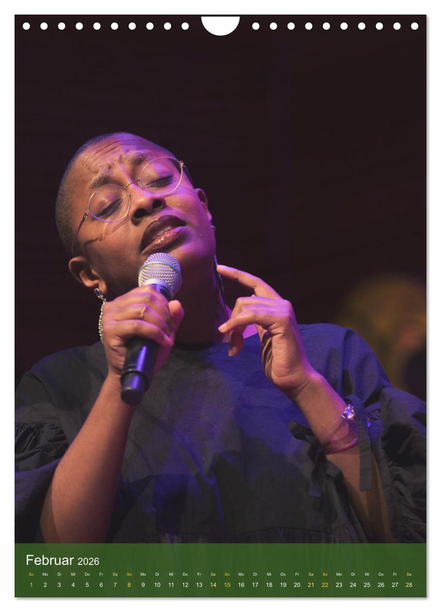 Beispielinhalt (Bild) Jazz and more in Weimar (Wandkalender 2026 DIN A4 hoch), CALVENDO Monatskalender