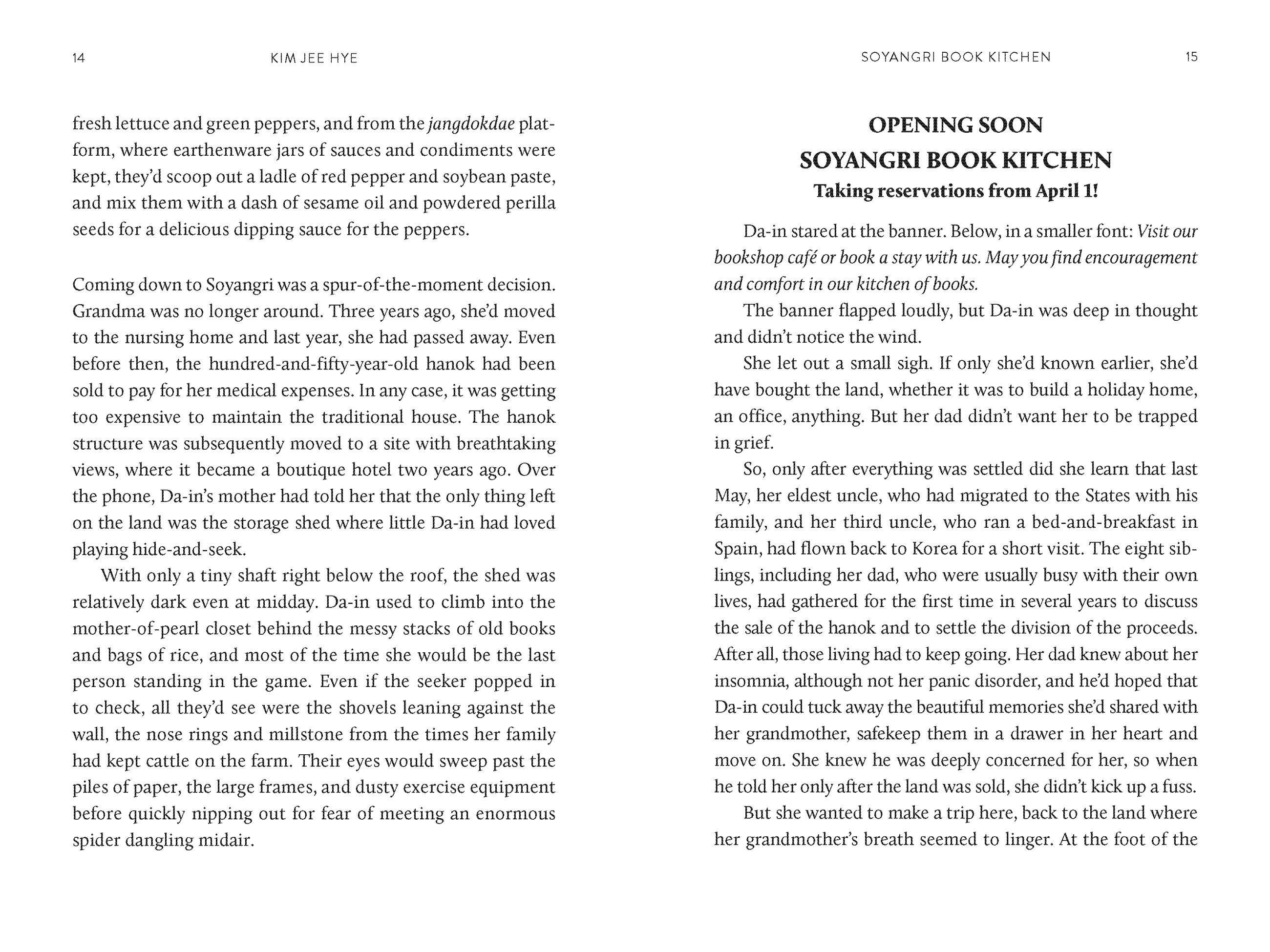 Beispielinhalt (Bild) Soyangri Book Kitchen