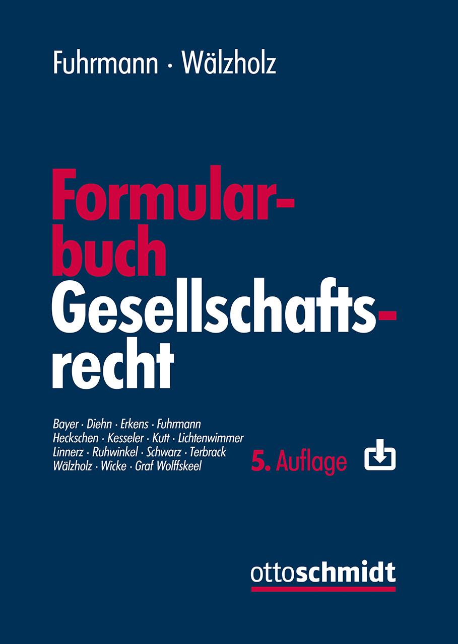 Vorderes Coverbild Formularbuch Gesellschaftsrecht