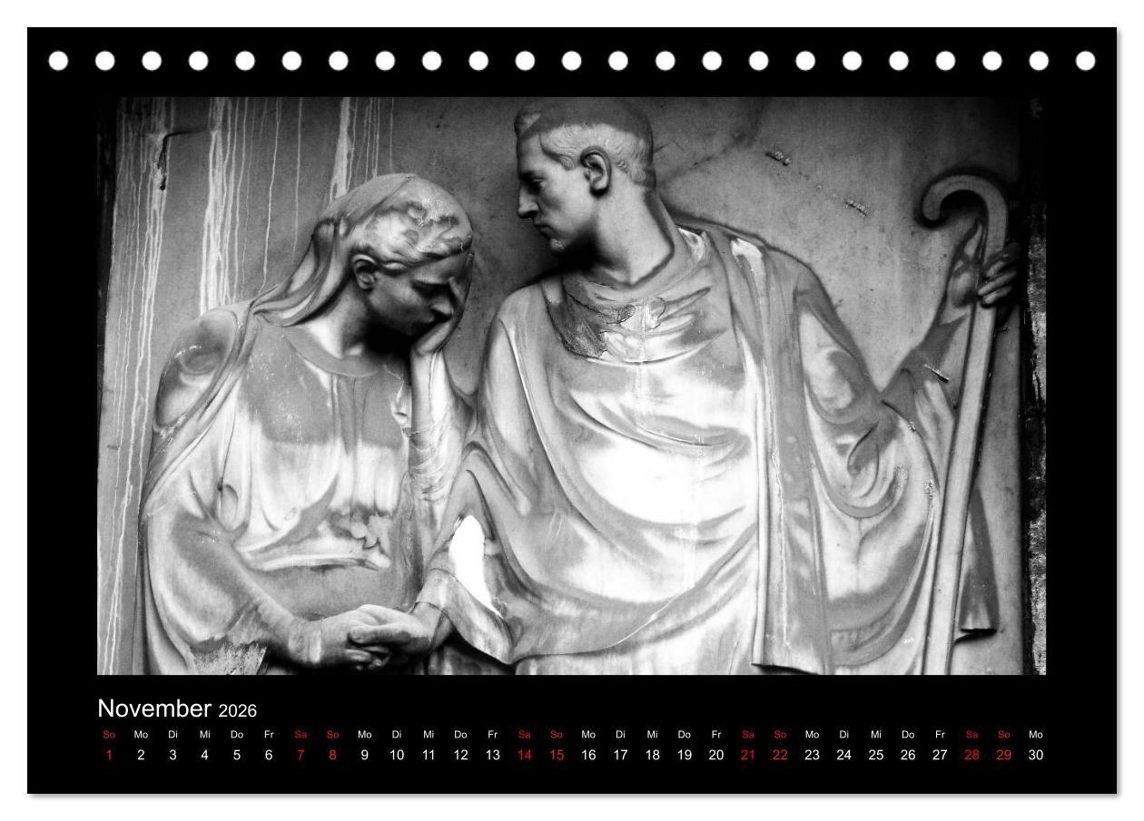 Beispielinhalt (Bild) Die Engel von Melaten (Tischkalender 2026 DIN A5 quer), CALVENDO Monatskalender