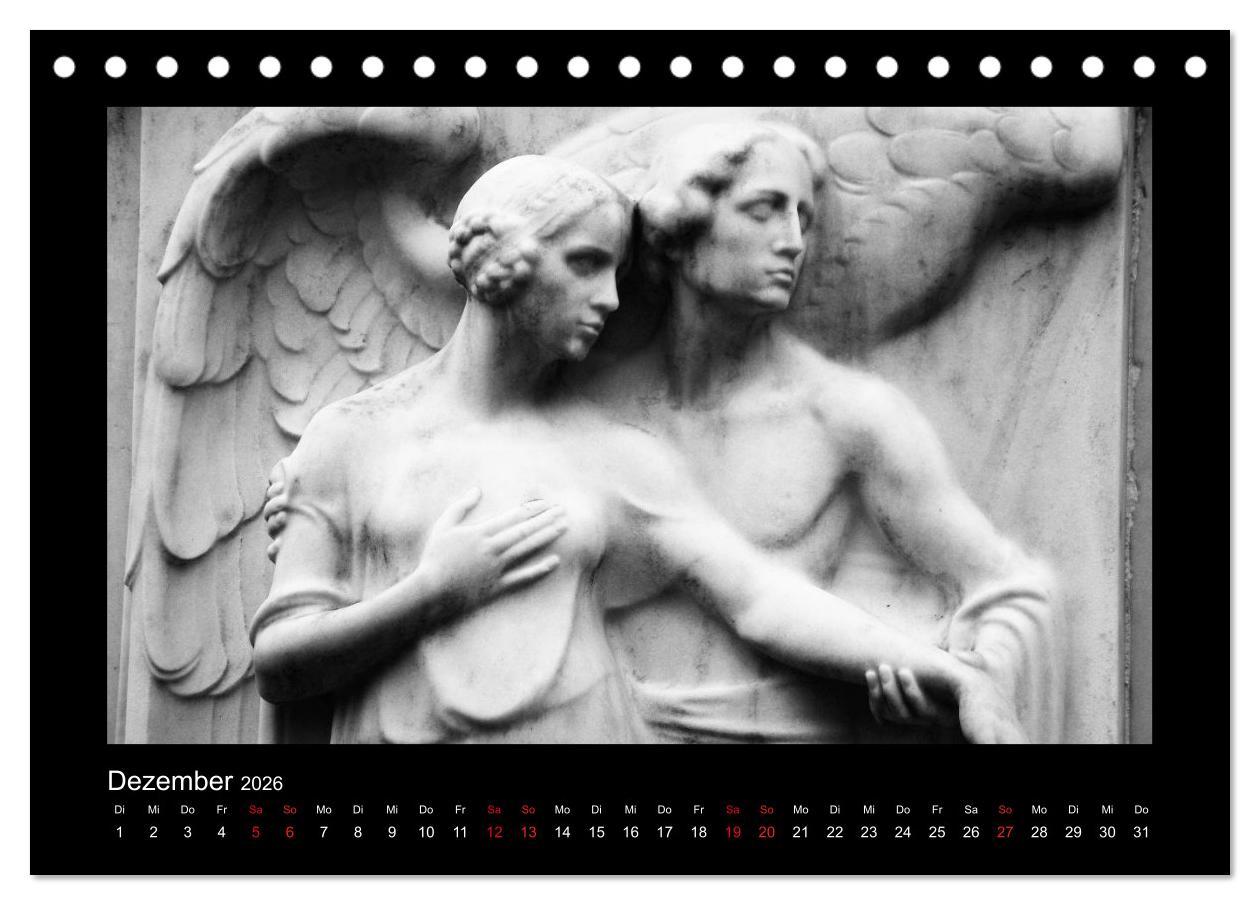 Beispielinhalt (Bild) Die Engel von Melaten (Tischkalender 2026 DIN A5 quer), CALVENDO Monatskalender
