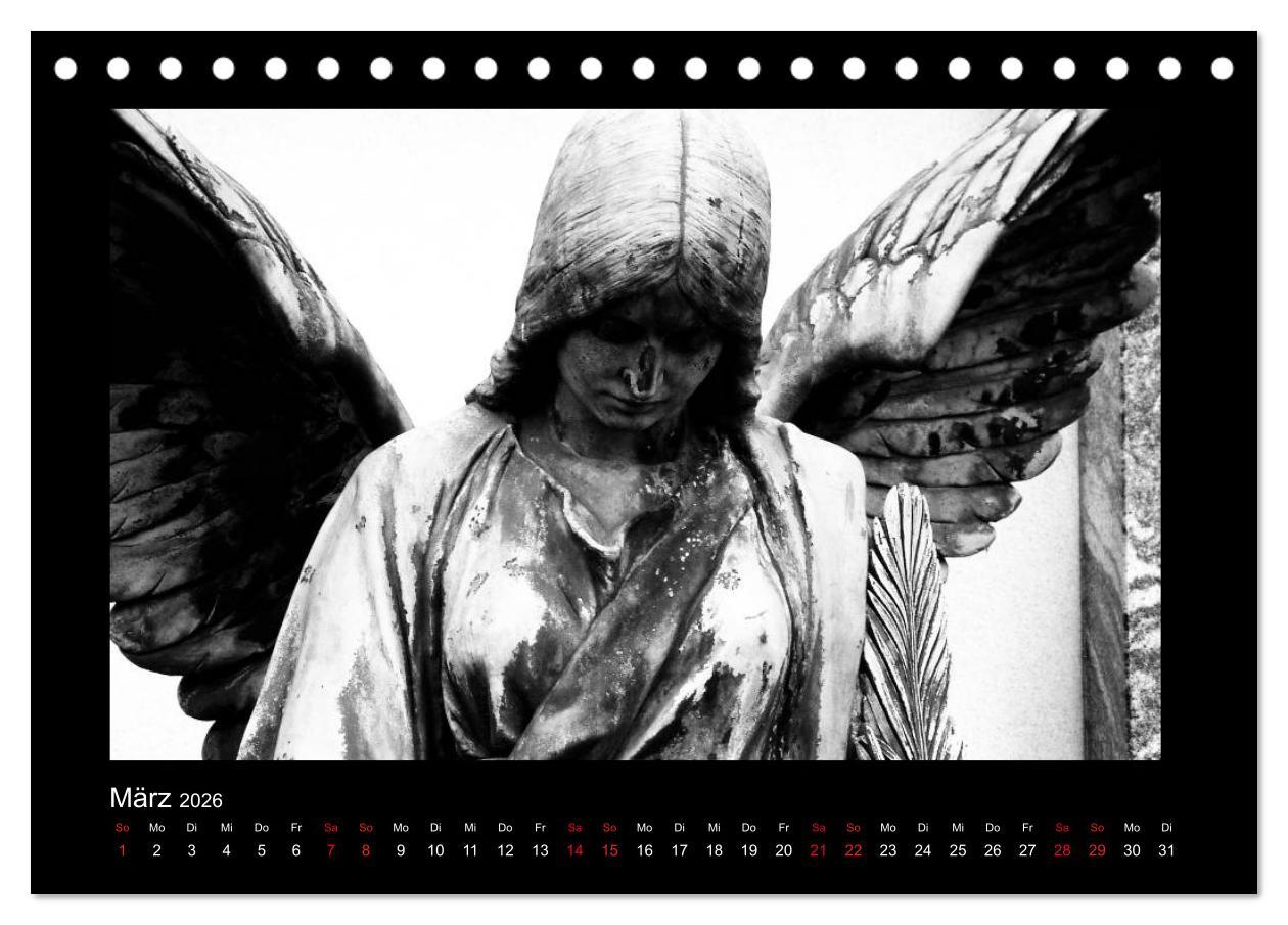 Beispielinhalt (Bild) Die Engel von Melaten (Tischkalender 2026 DIN A5 quer), CALVENDO Monatskalender