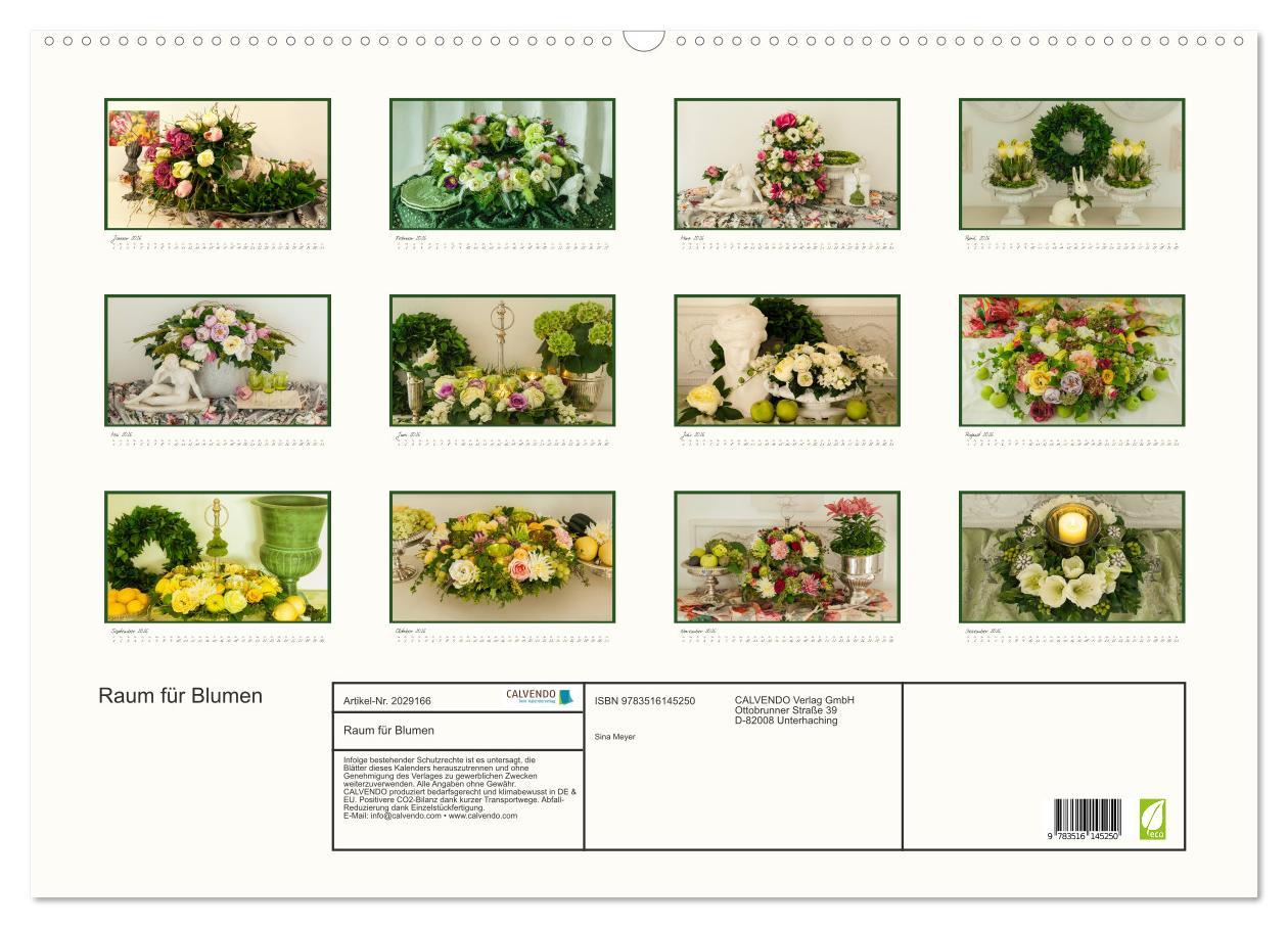 Beispielinhalt (Bild) Raum für Blumen (Wandkalender 2026 DIN A2 quer), CALVENDO Monatskalender