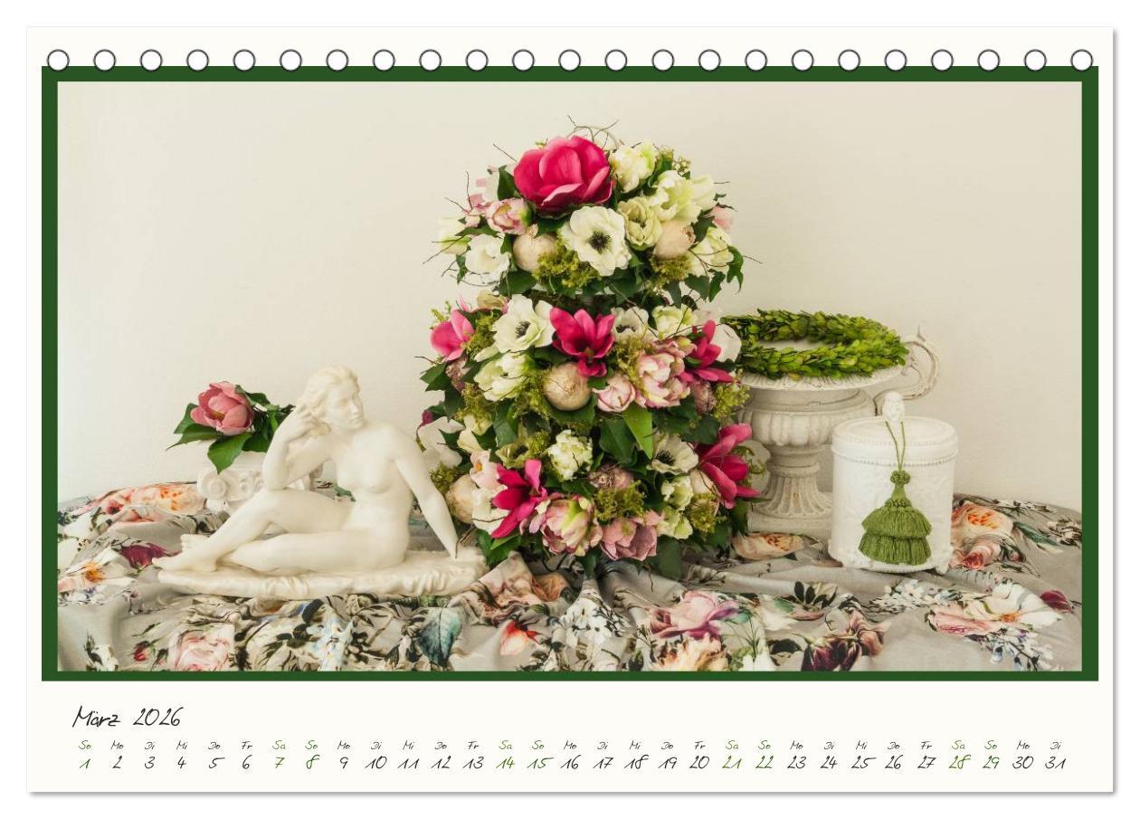 Beispielinhalt (Bild) Raum für Blumen (Tischkalender 2026 DIN A5 quer), CALVENDO Monatskalender
