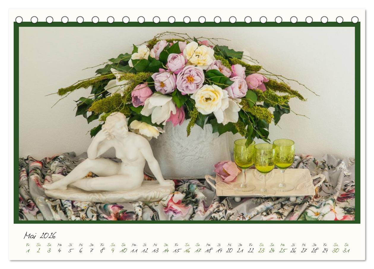 Beispielinhalt (Bild) Raum für Blumen (Tischkalender 2026 DIN A5 quer), CALVENDO Monatskalender