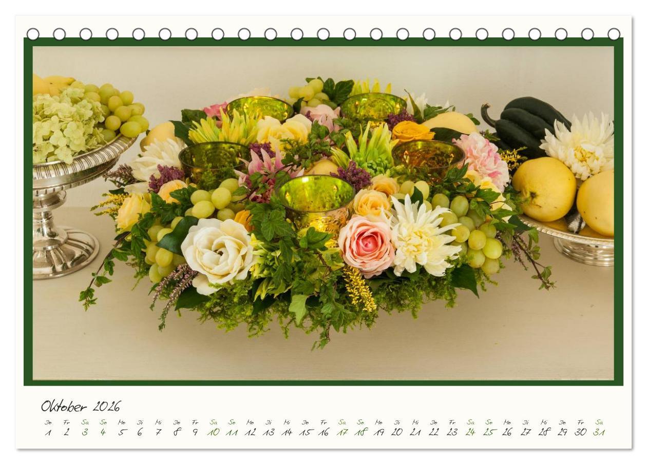 Beispielinhalt (Bild) Raum für Blumen (Tischkalender 2026 DIN A5 quer), CALVENDO Monatskalender
