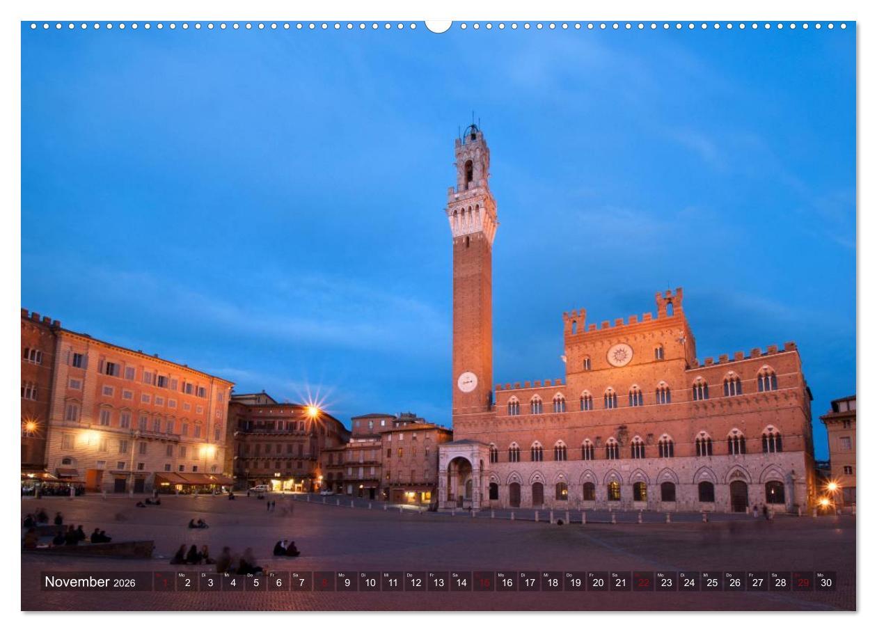 Beispielinhalt (Bild) TOSKANA Im Land der Zypressen (Wandkalender 2026 DIN A2 quer), CALVENDO Monatskalender