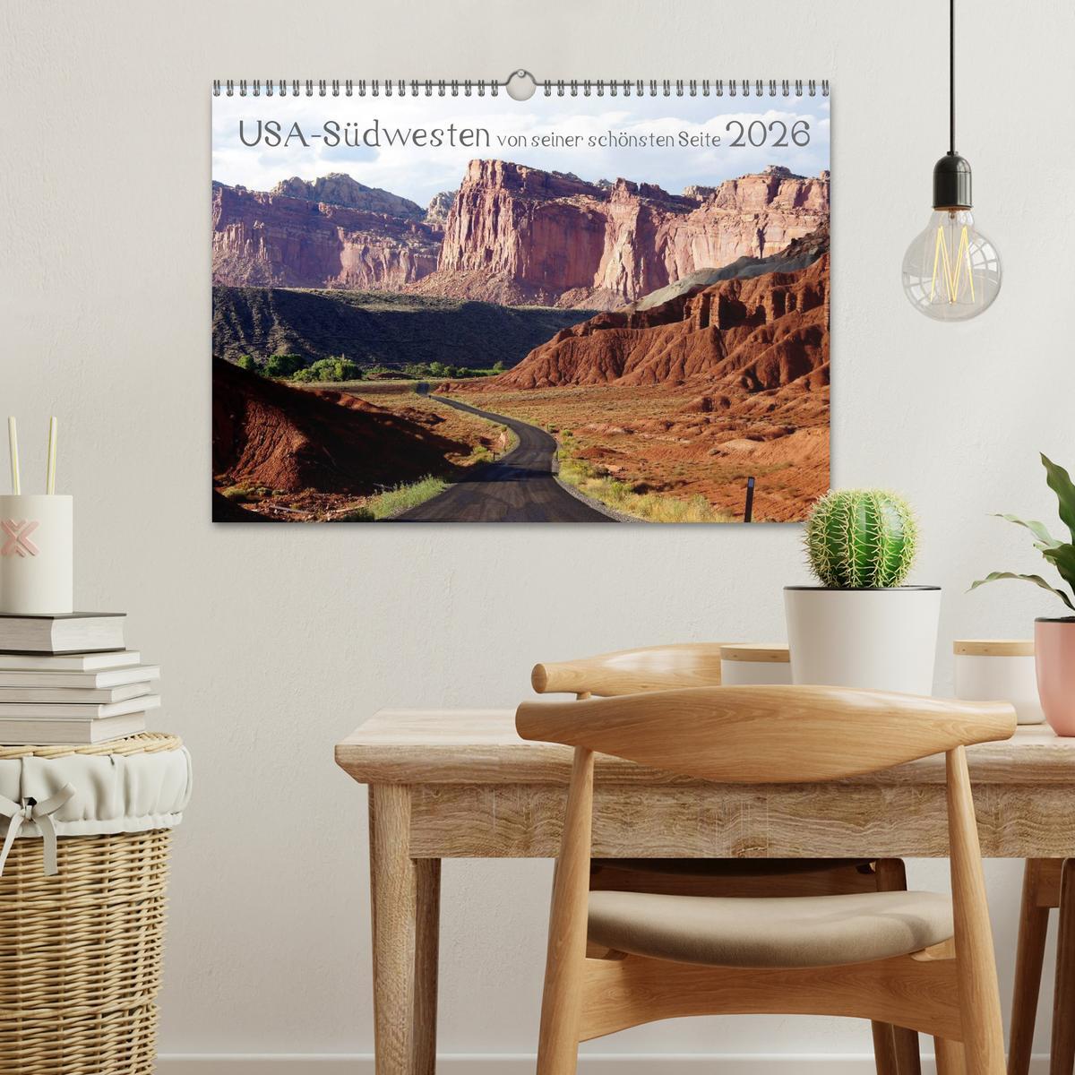 Beispielinhalt (Bild) USA-Südwesten von seiner schönsten Seite 2026 (Wandkalender 2026 DIN A3 quer), CALVENDO Monatskalender