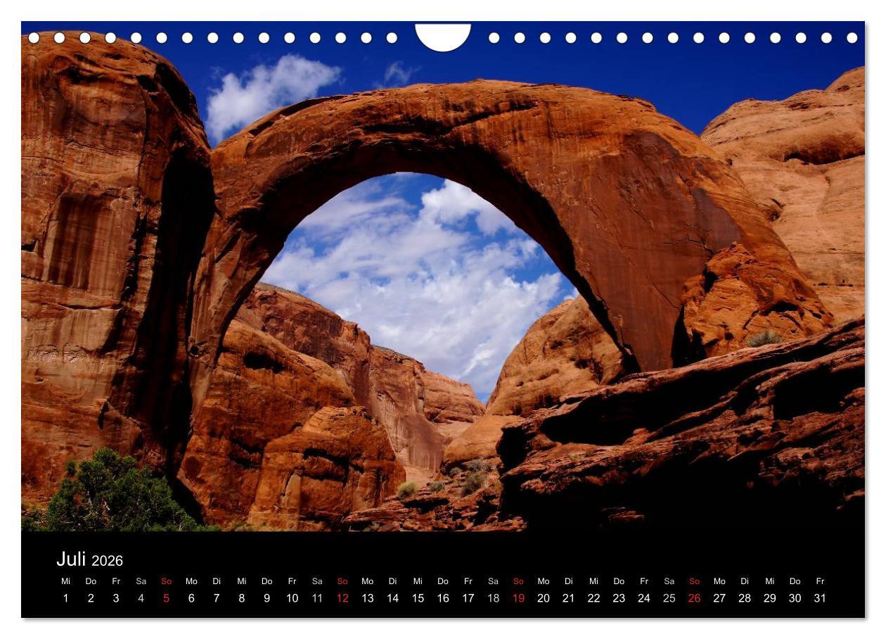 Beispielinhalt (Bild) USA-Südwesten von seiner schönsten Seite 2026 (Wandkalender 2026 DIN A4 quer), CALVENDO Monatskalender