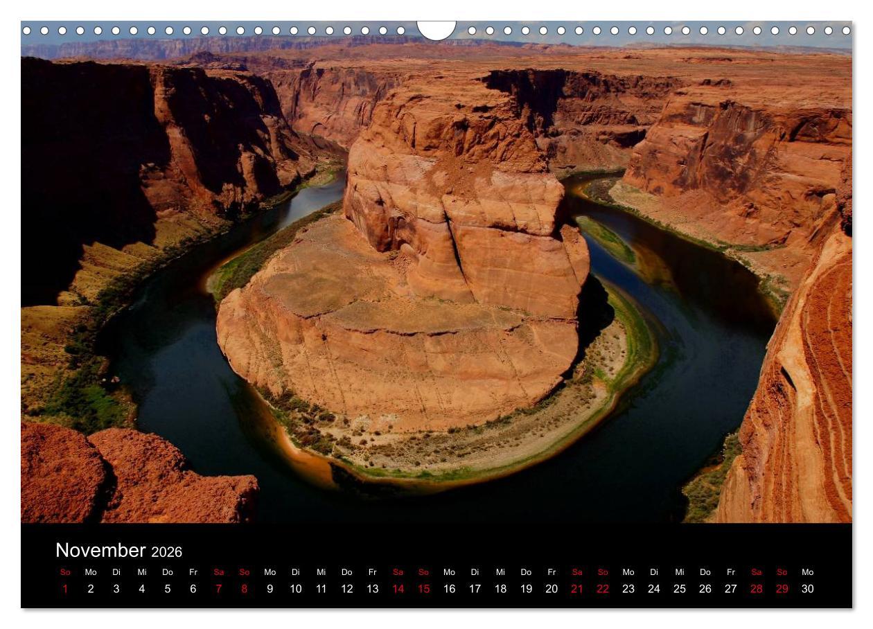 Beispielinhalt (Bild) Natur von ihrer schönsten Seite 2026 (Wandkalender 2026 DIN A3 quer), CALVENDO Monatskalender