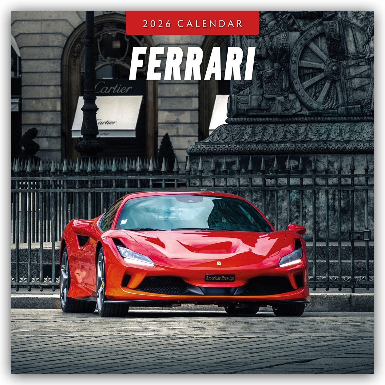 Vorderes Coverbild Ferrari 2026 Square Wall Calendar