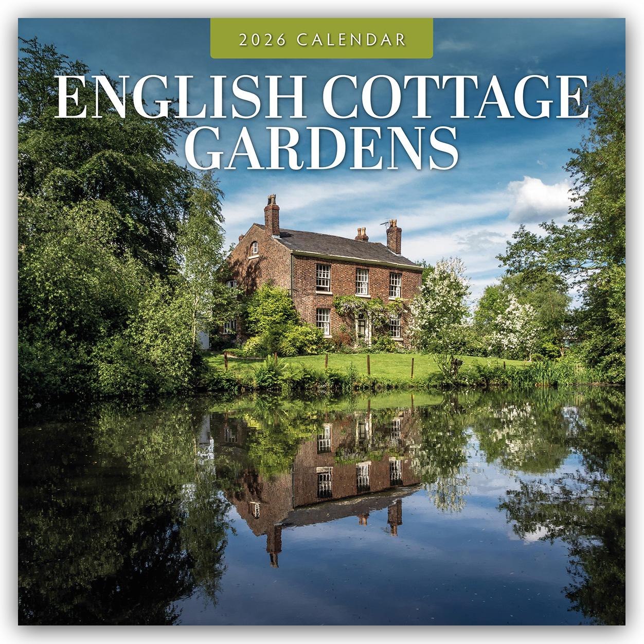 Vorderes Coverbild English Cottage Gardens 2026 Square Wall Calendar