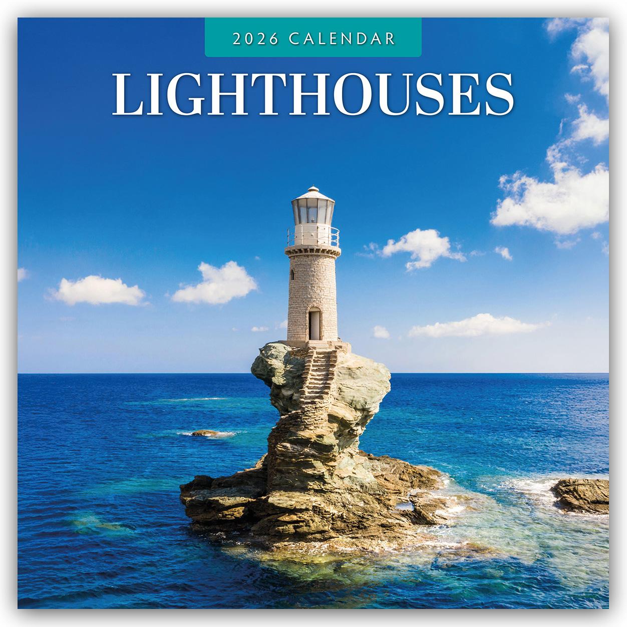Vorderes Coverbild Lighthouses - Leuchttürme 2026 - 16-Monatskalender