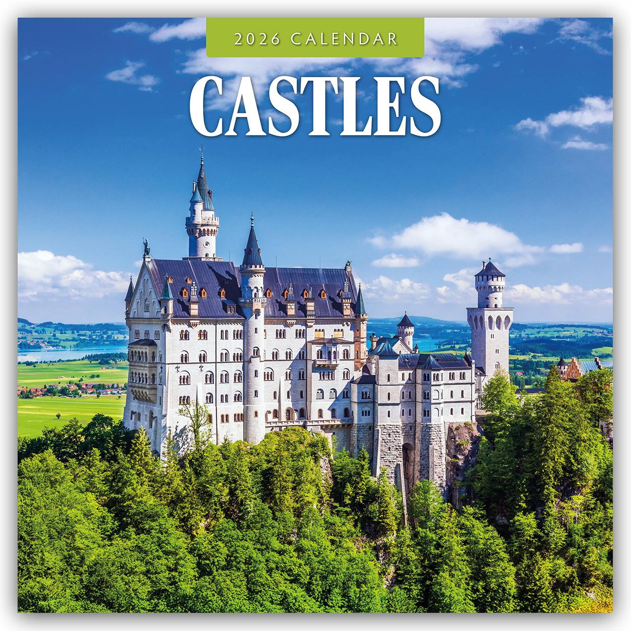 Vorderes Coverbild Castles - Burgen - Schlösser 2026 - 16-Monatskalender