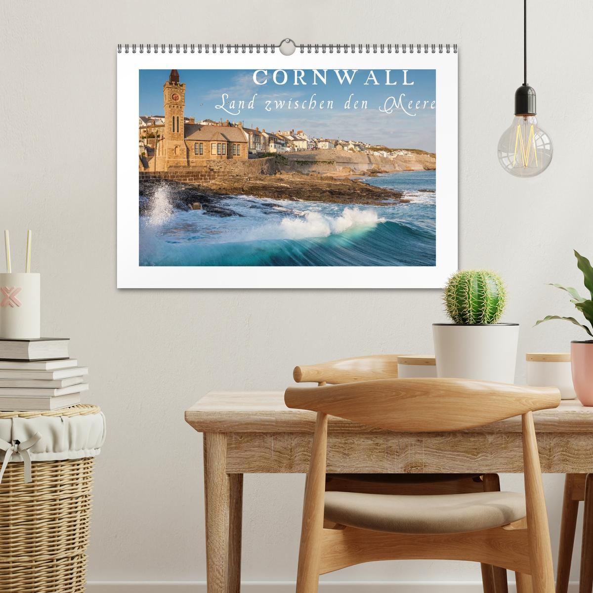 Beispielinhalt (Bild) Cornwall - Land zwischen den Meeren (Wandkalender 2026 DIN A3 quer), CALVENDO Monatskalender