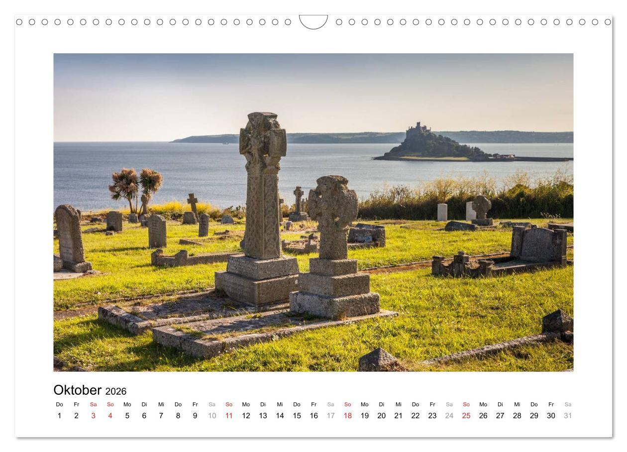 Beispielinhalt (Bild) Cornwall - Land zwischen den Meeren (Wandkalender 2026 DIN A3 quer), CALVENDO Monatskalender