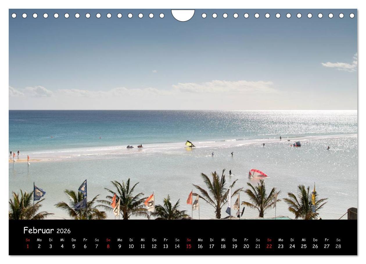 Beispielinhalt (Bild) Kitesurfen - Faszination auf dem Wasser (Wandkalender 2026 DIN A4 quer), CALVENDO Monatskalender