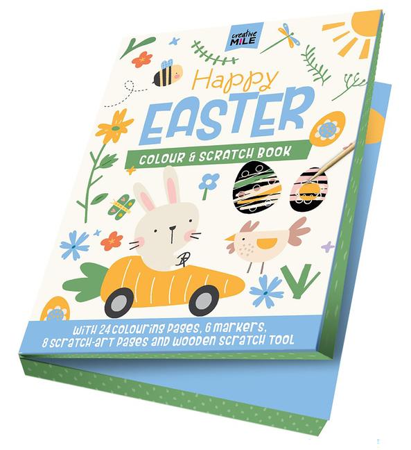 Vorderes Coverbild Happy Easter Colour & Scratch Book
